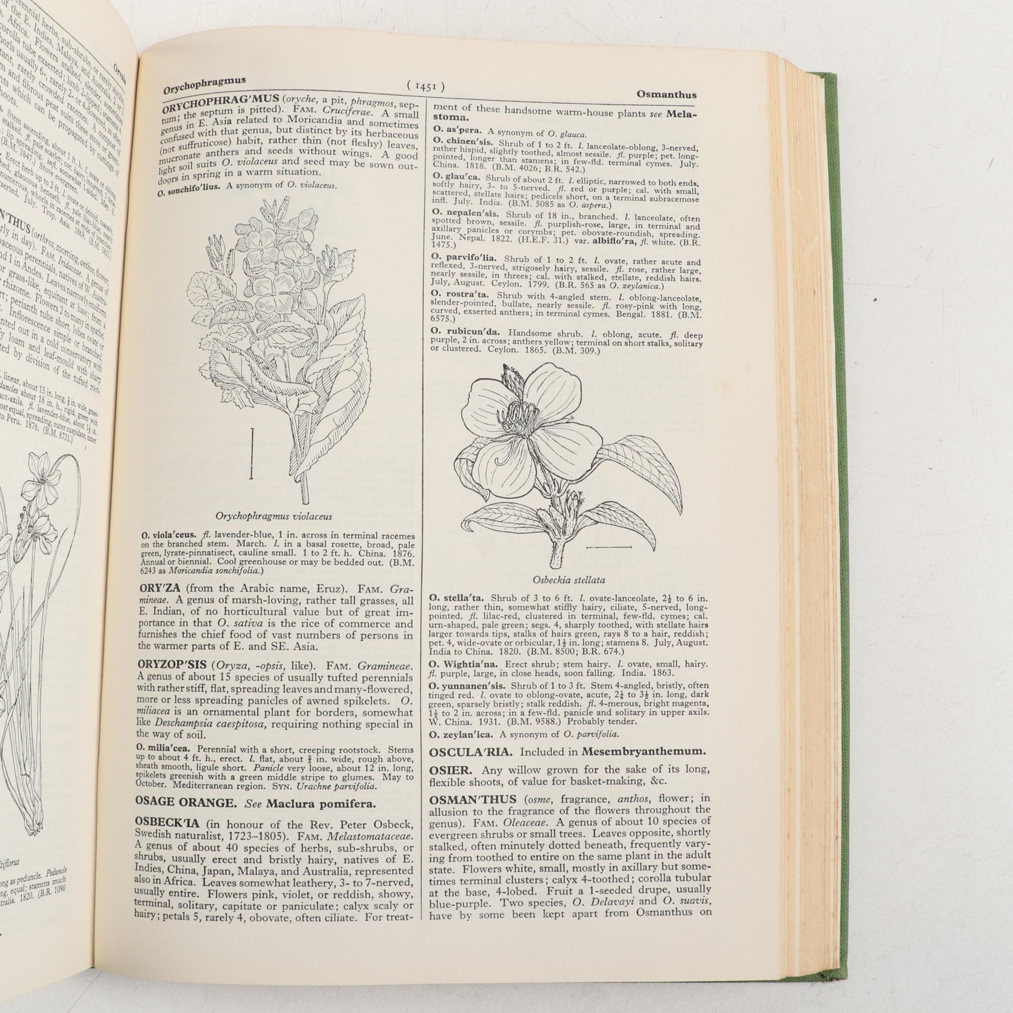 "Dictionary of Gardening" Second Edition Edited by Chittenden and Synge
