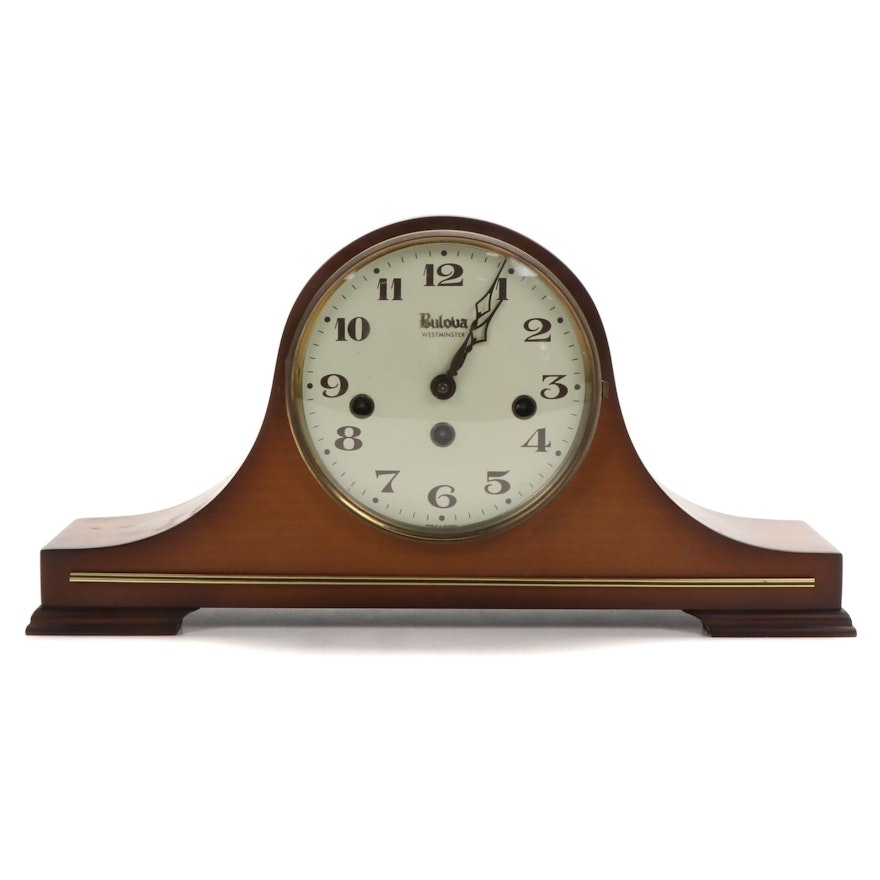 Bulova "Westminster" Mantel Clock, Late 20th Century