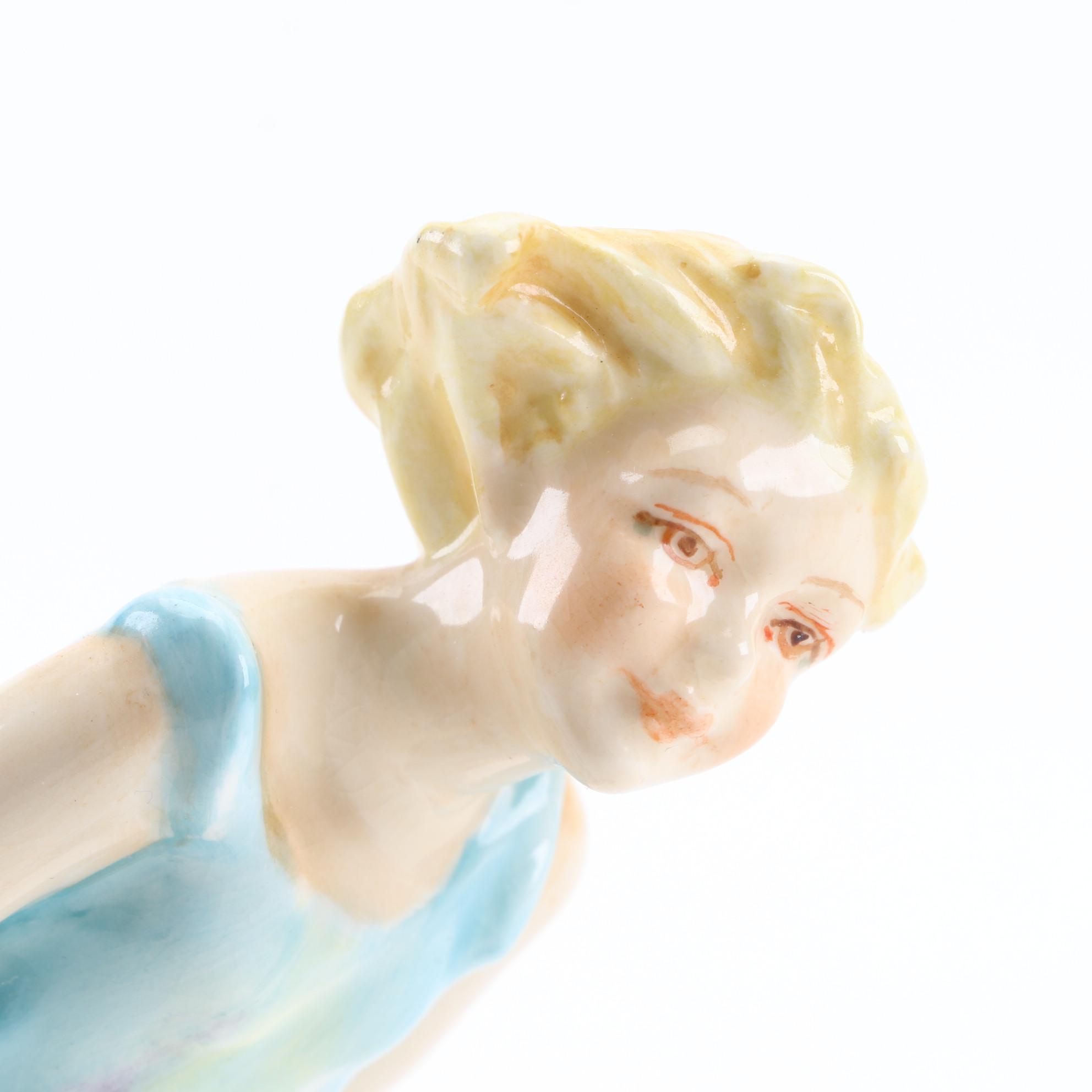 Royal Worcester "Sea Breeze" Bone China Figurine Designed by Freda Doughty, 1941