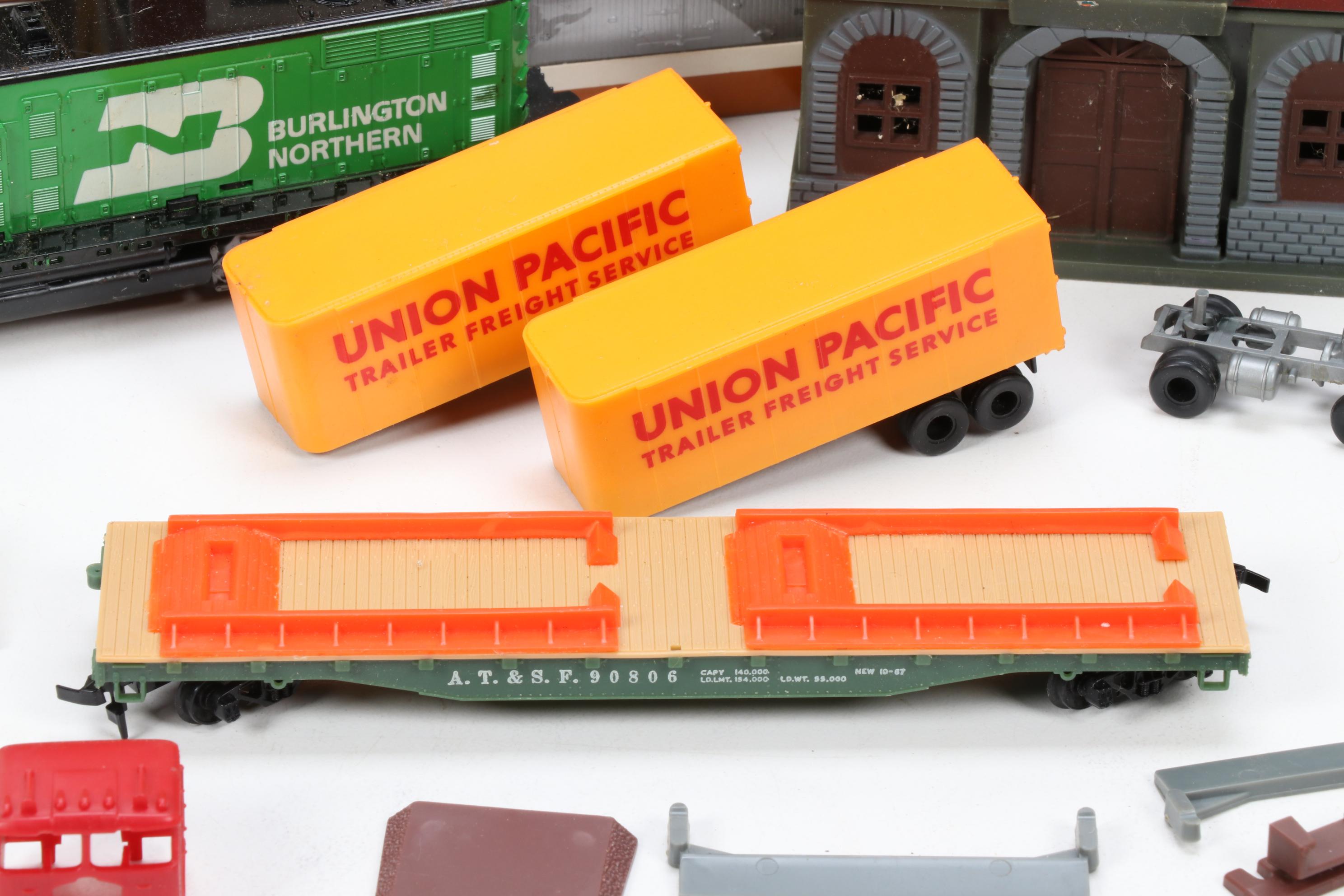 Tyco HO Scale Model Train with Tracks and Accessories, 1970s