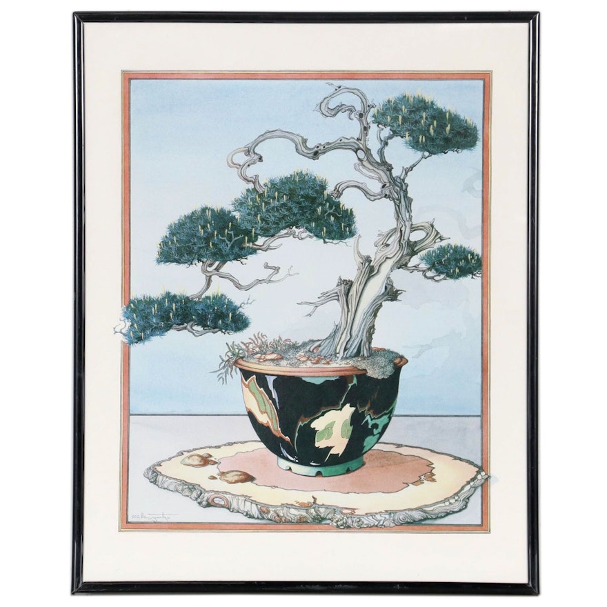 Offset Lithograph of Bonsai Tree, Late 20th Century