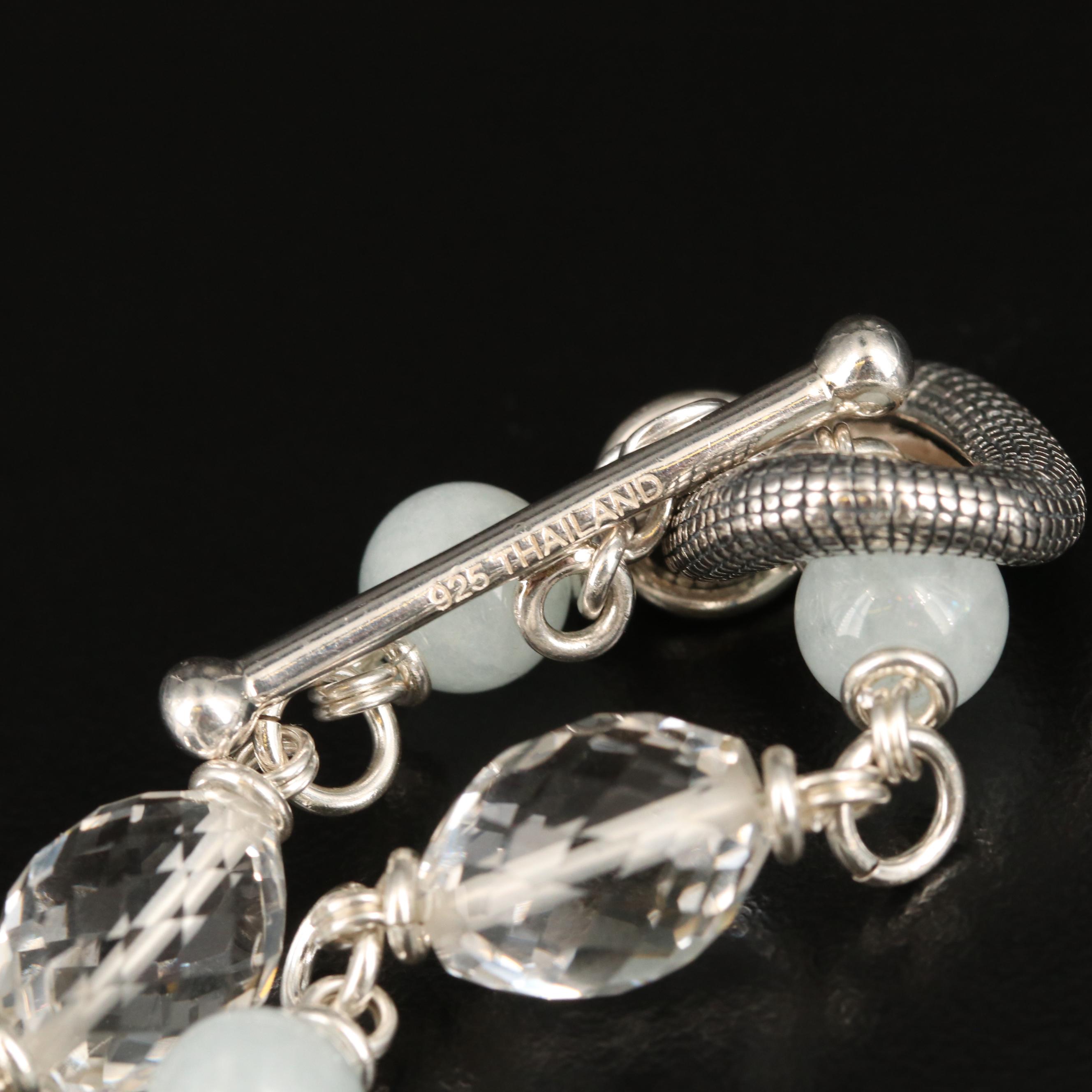 Michael Dawkins Sterling Gemstone Station Necklace