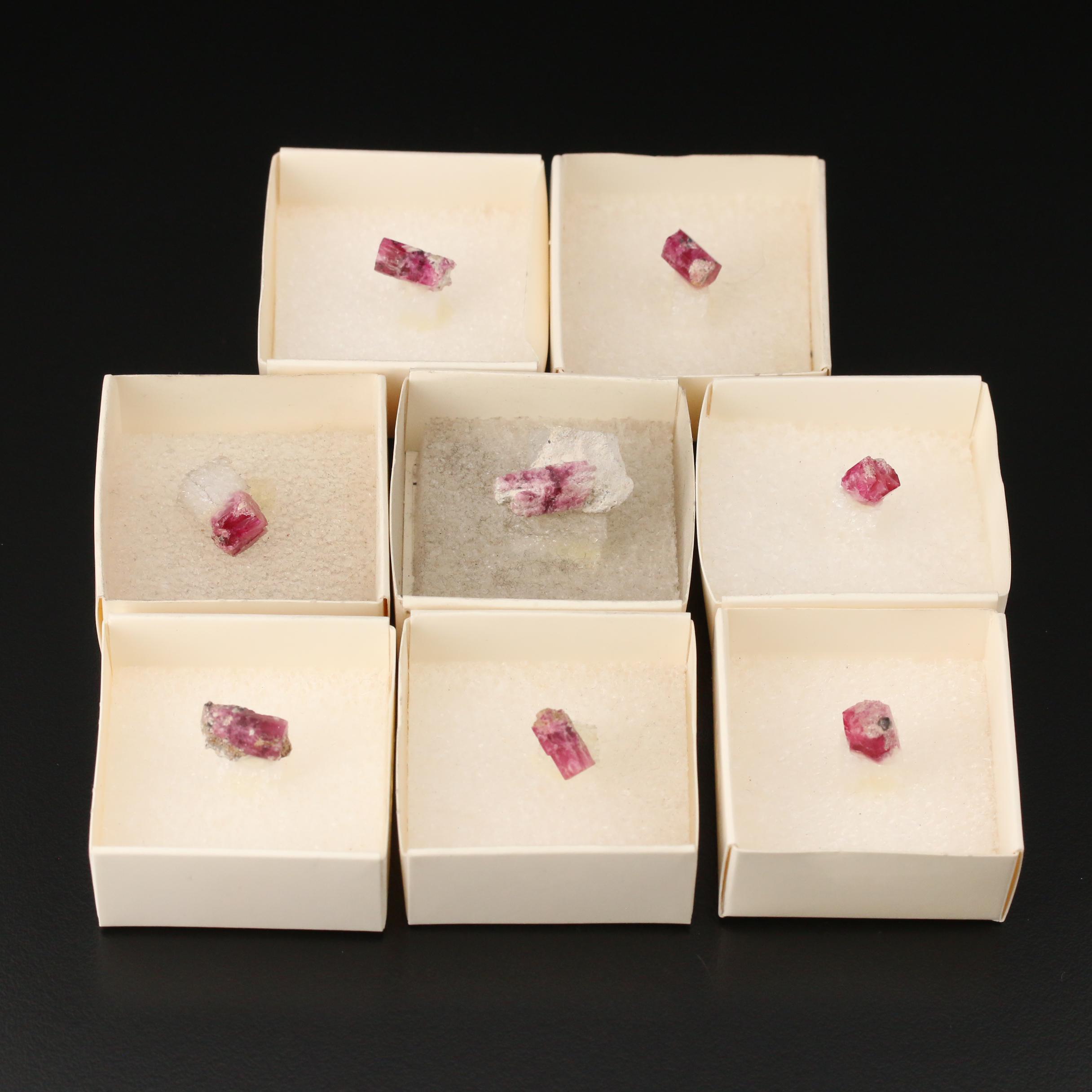 Loose Rough Red Beryl Specimens