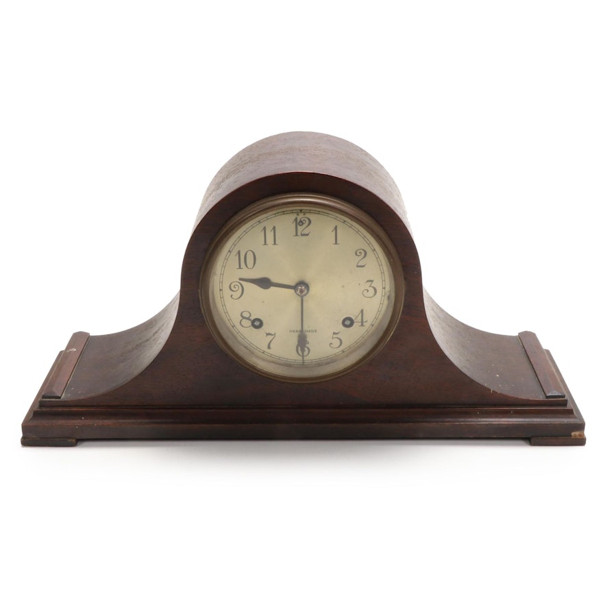 Herschede Mahogany Mantel Clock, Late 19th/Early 20th Century