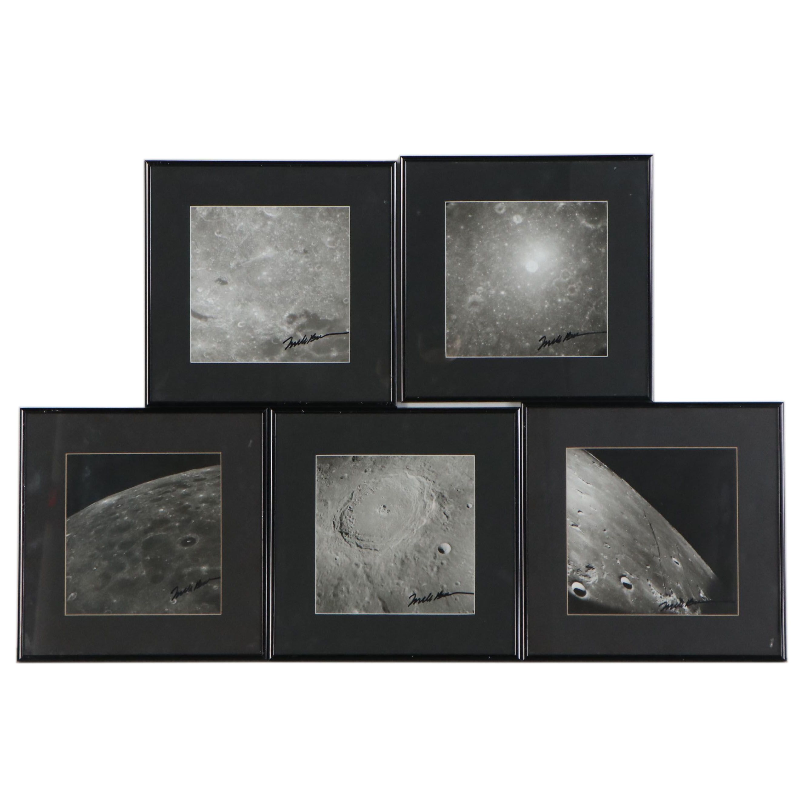 Black-and-White Photographs of Apollo 8 NASA Moon Landing, 1986
