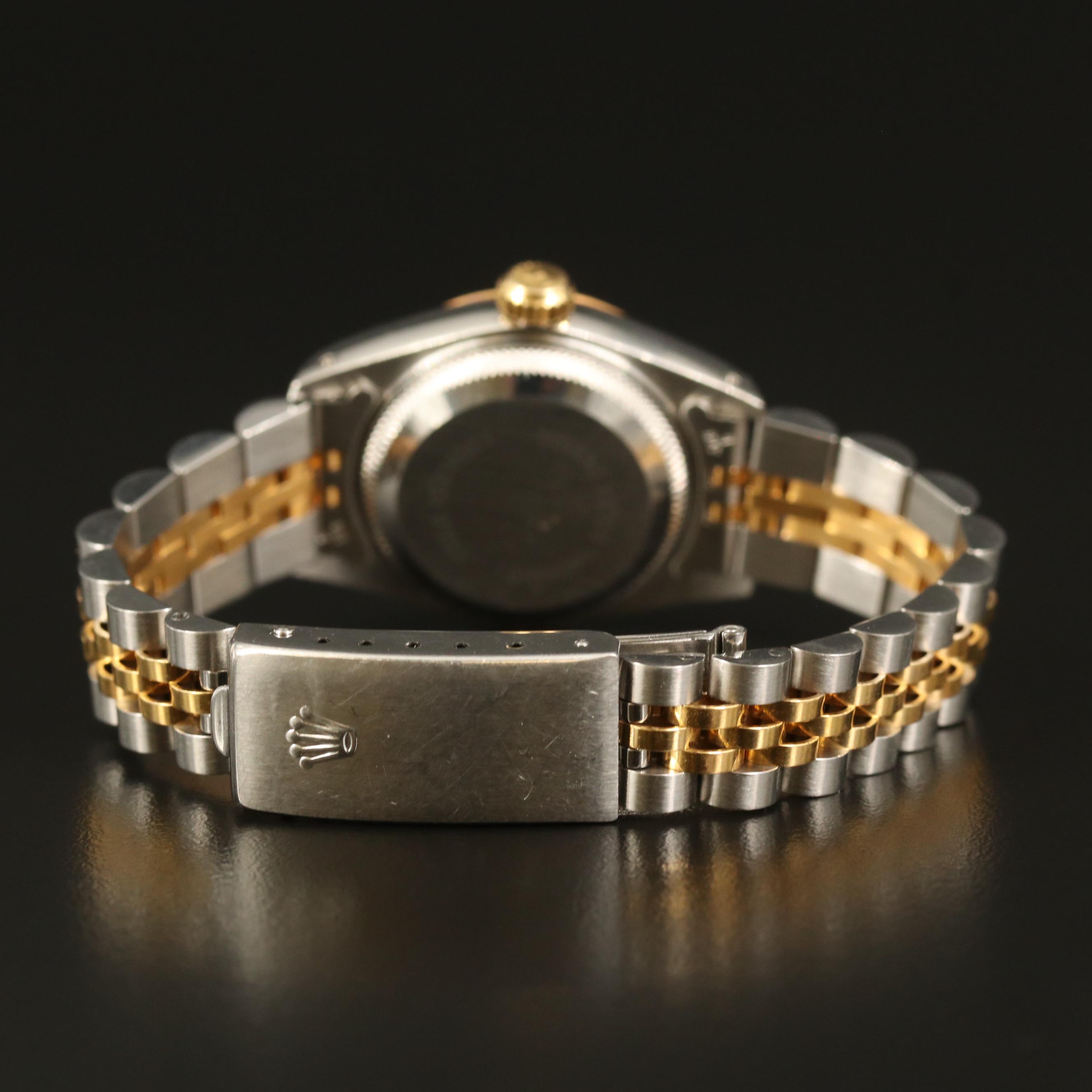 1992 Rolex "Datejust" Tapestry Dial 18K Gold and Stainless Steel Watch