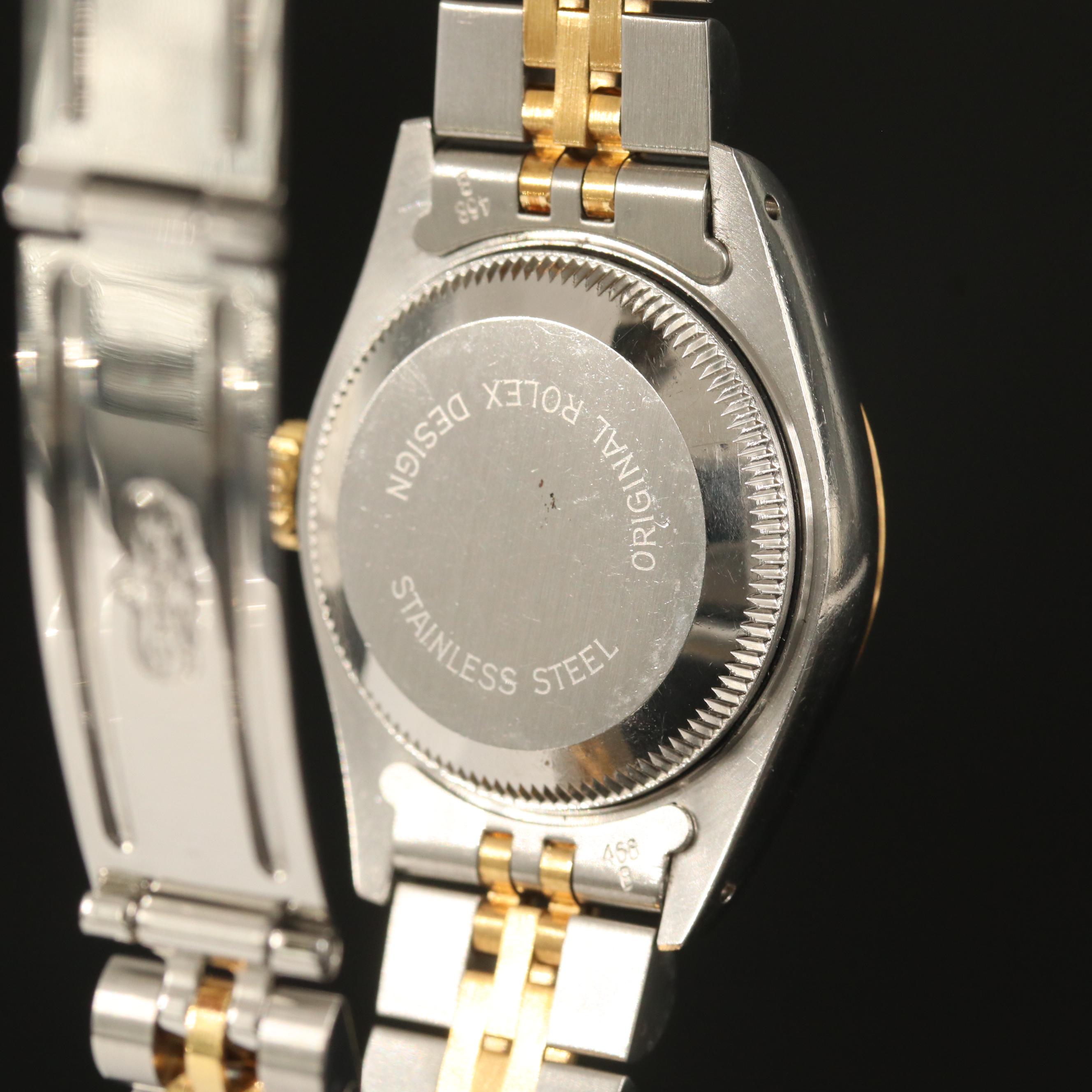 1992 Rolex "Datejust" Tapestry Dial 18K Gold and Stainless Steel Watch