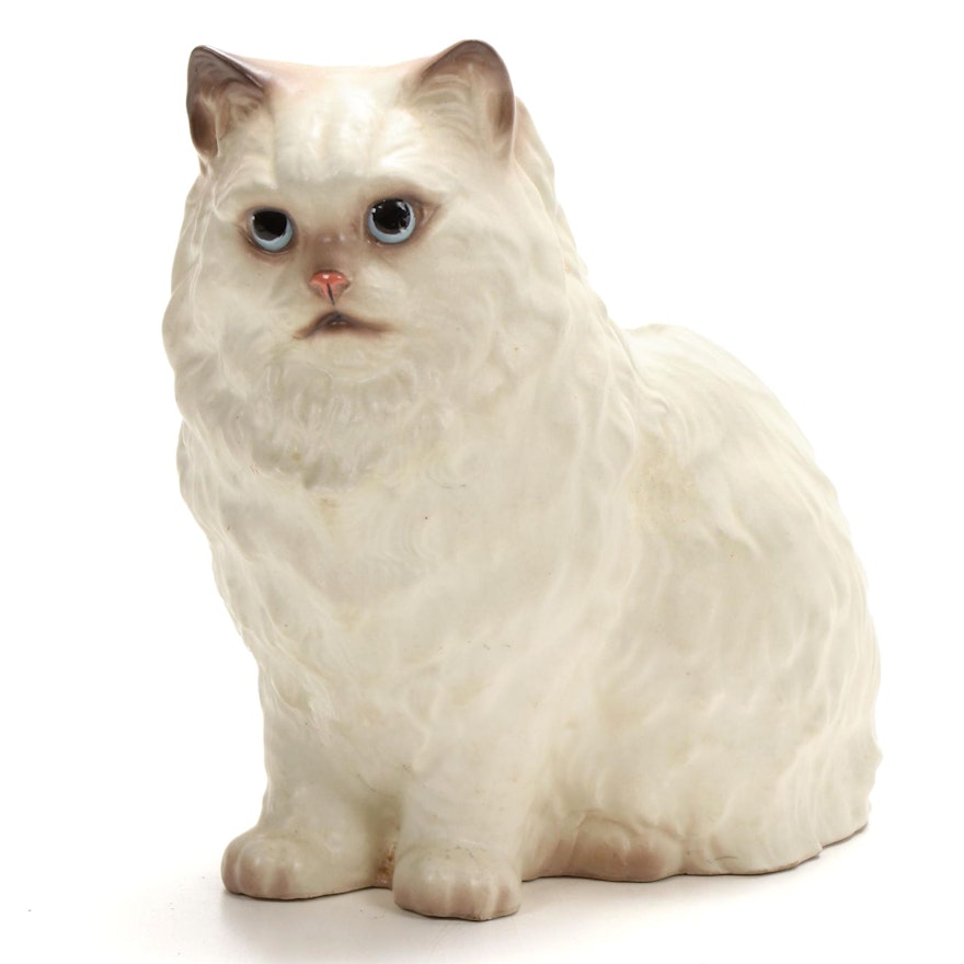 Hagen Renaker Ceramic Persian Cat Figurine, Mid-20th Century