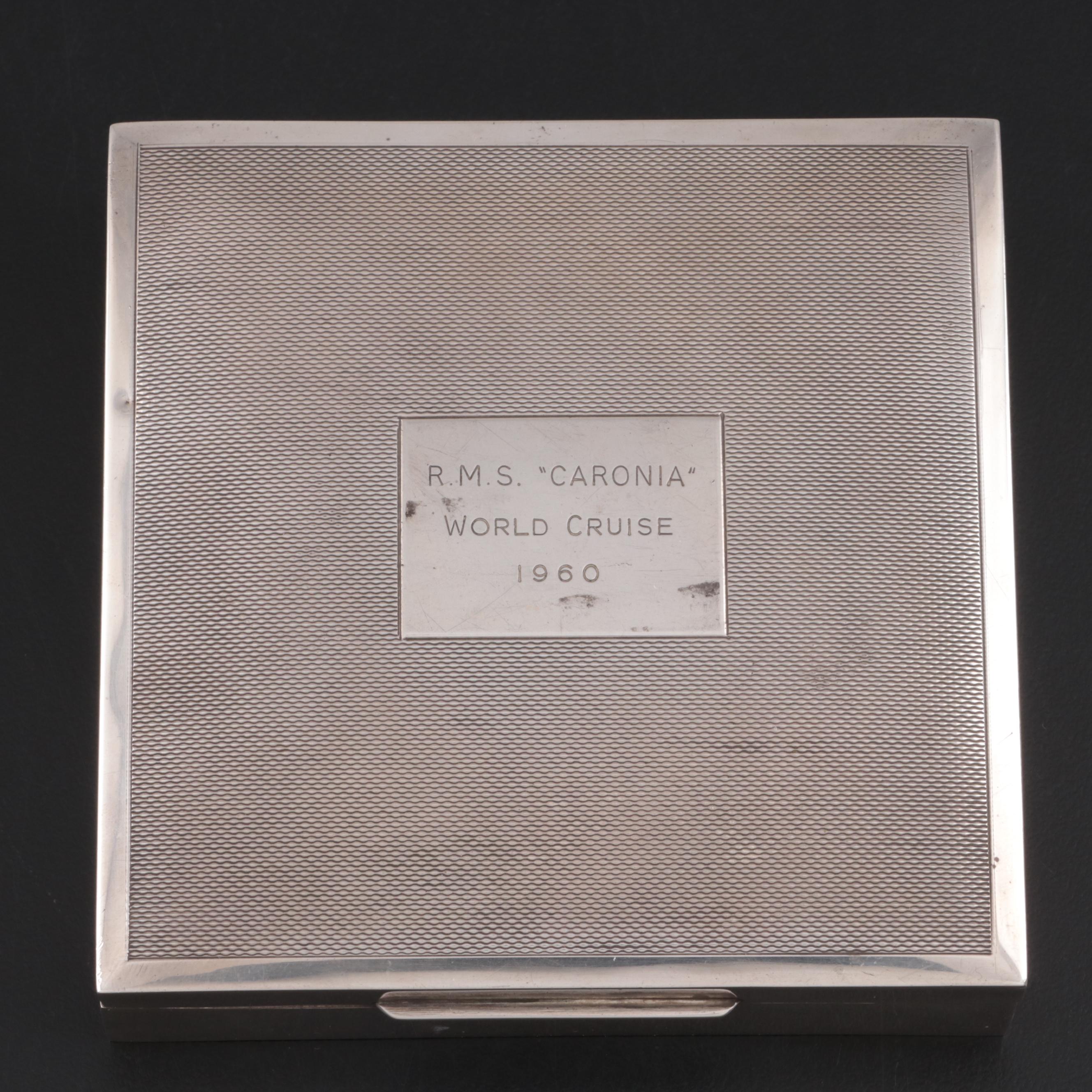 Harman Brothers of Birmingham Sterling Silver Cigarette Box, 1959