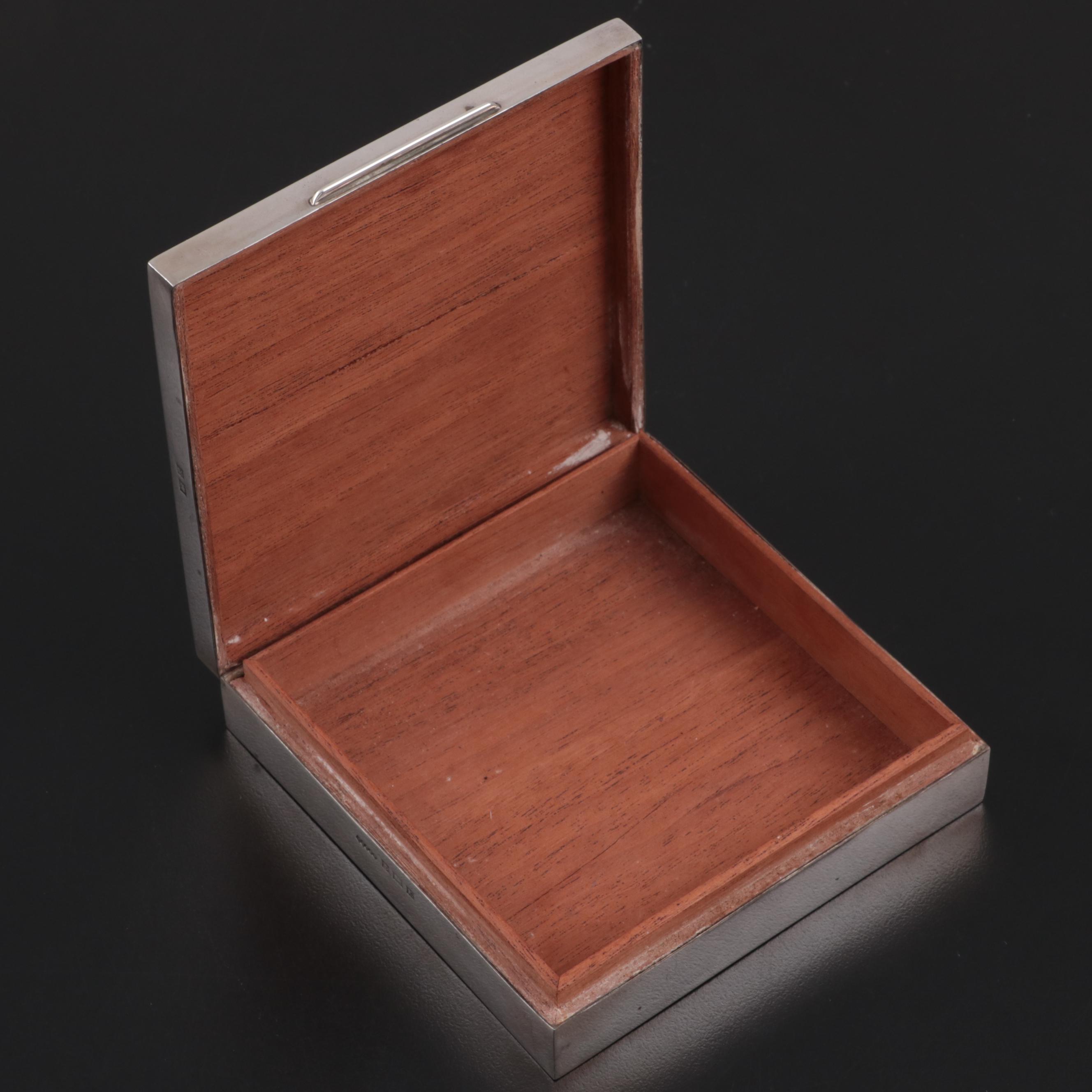 Harman Brothers of Birmingham Sterling Silver Cigarette Box, 1959