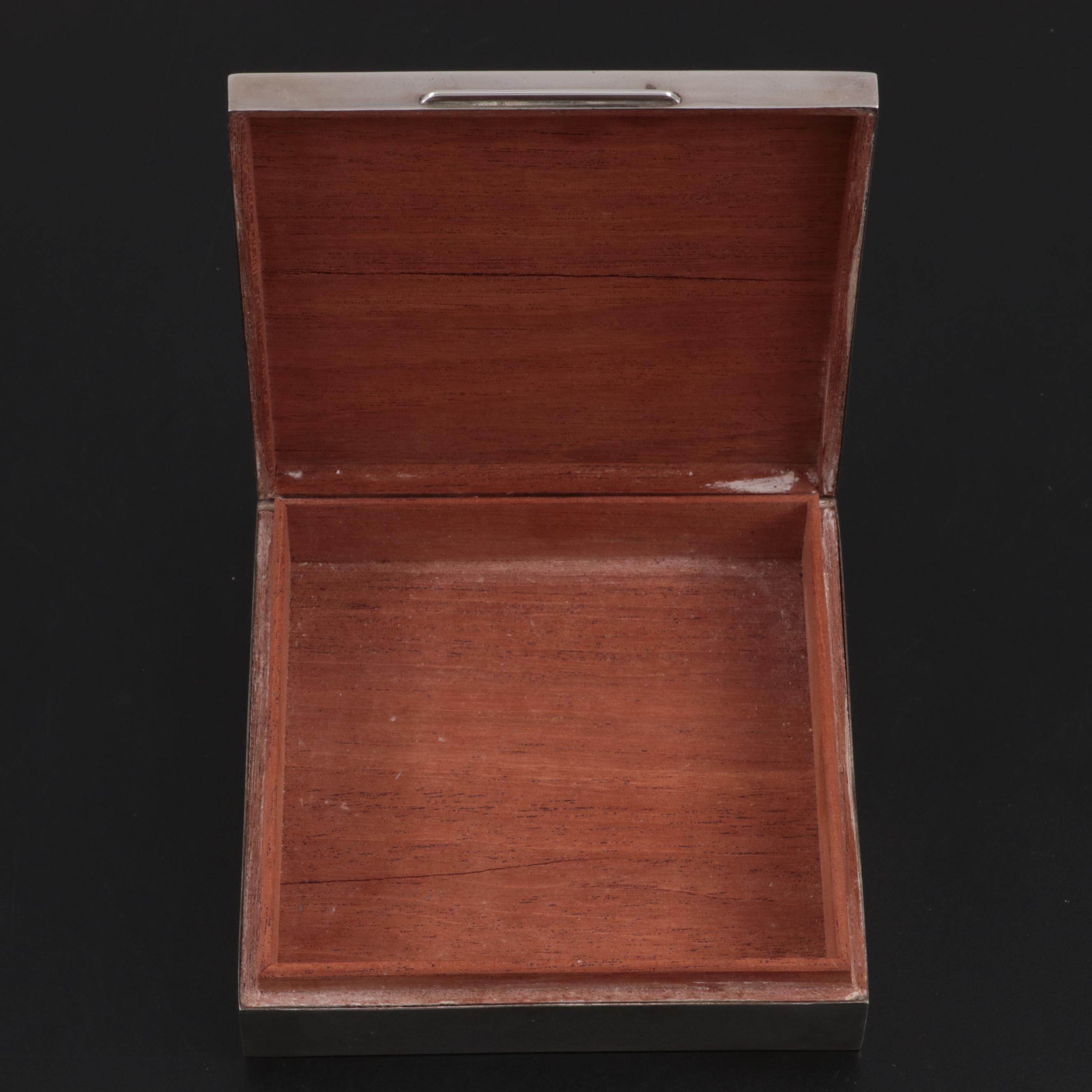 Harman Brothers of Birmingham Sterling Silver Cigarette Box, 1959