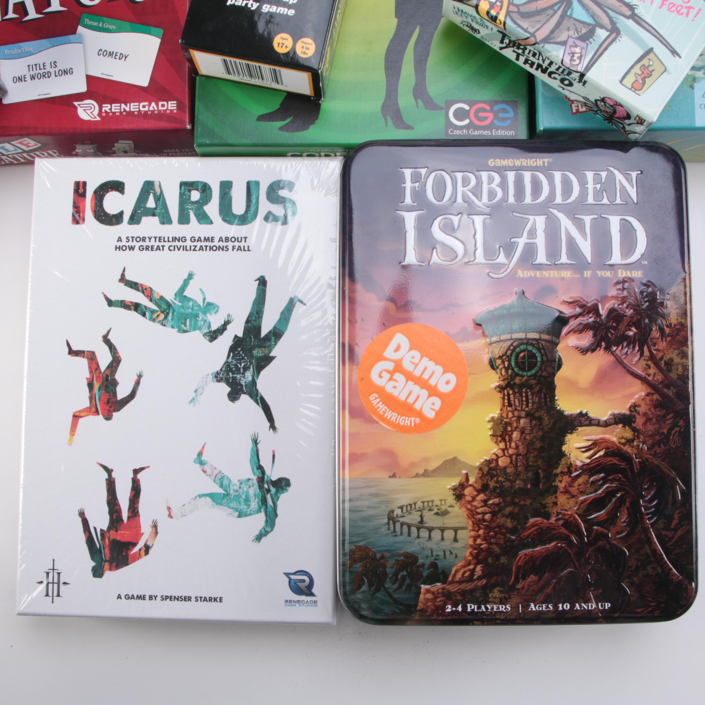 Board Games Including Mobscenity, Icarus, Red Dragon Inn and Others