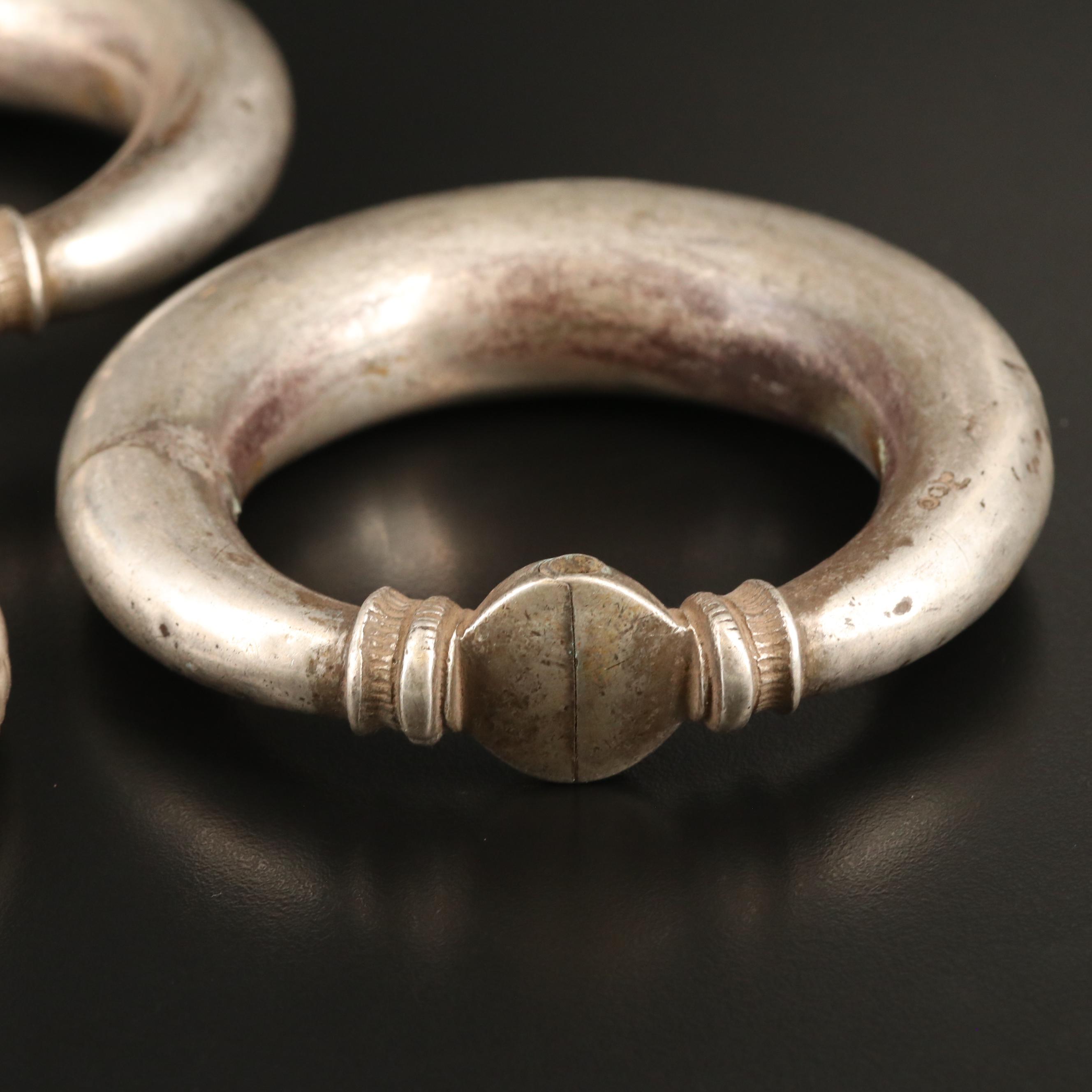 Asian Indian Gujarati Kadla 800 Silver Bracelets