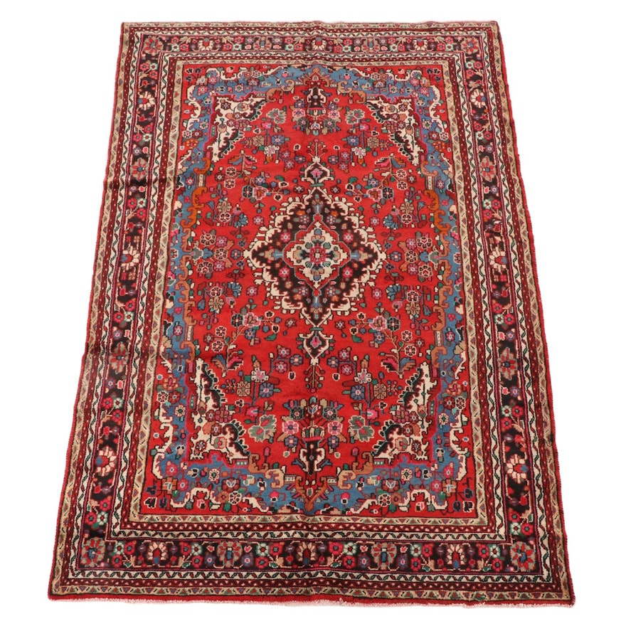 6'8 x 10'7 Hand-Knotted Persian Arak Wool Area Rug