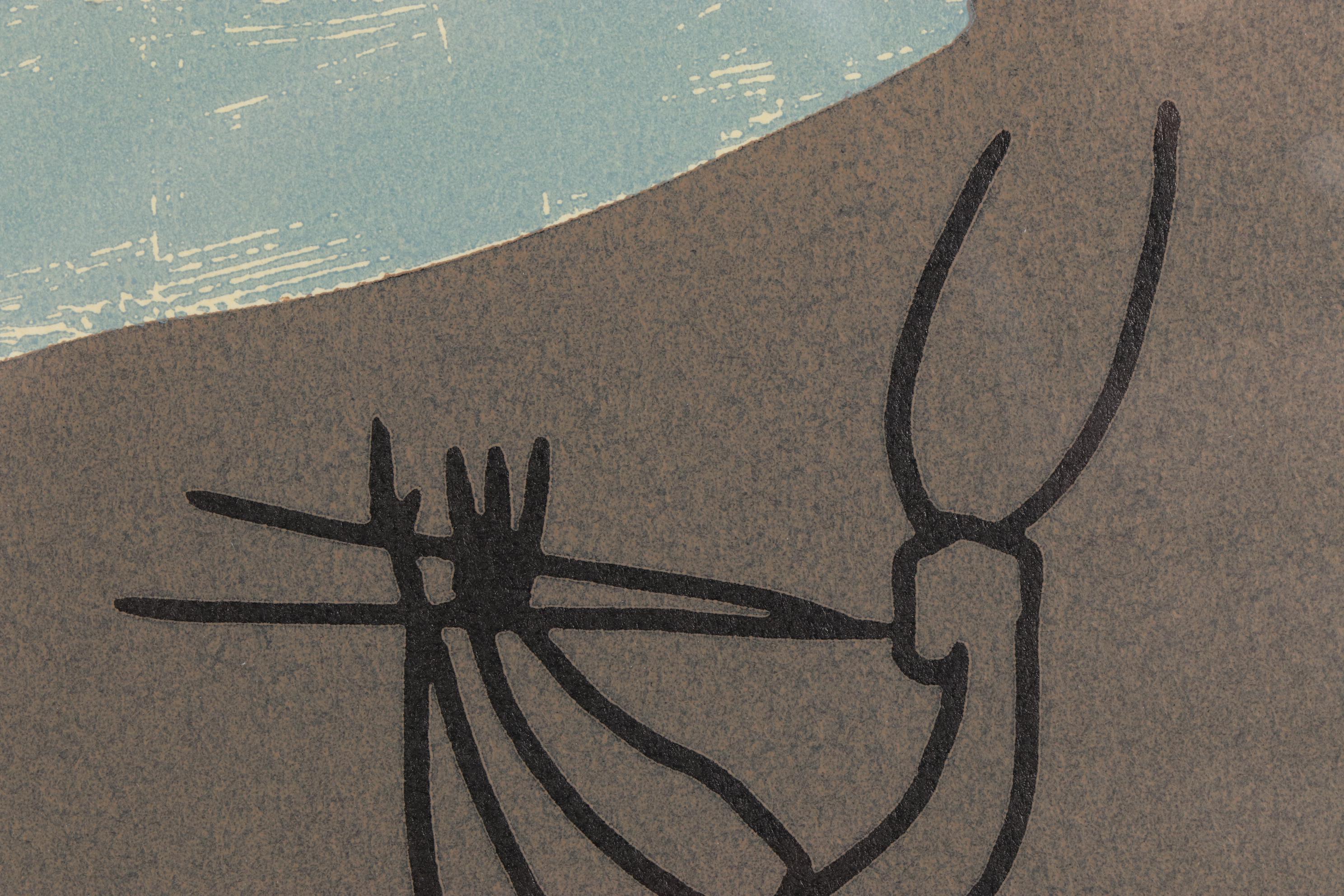 Pablo Picasso Linoleum Cut "Bacchanal With Bull," 1962