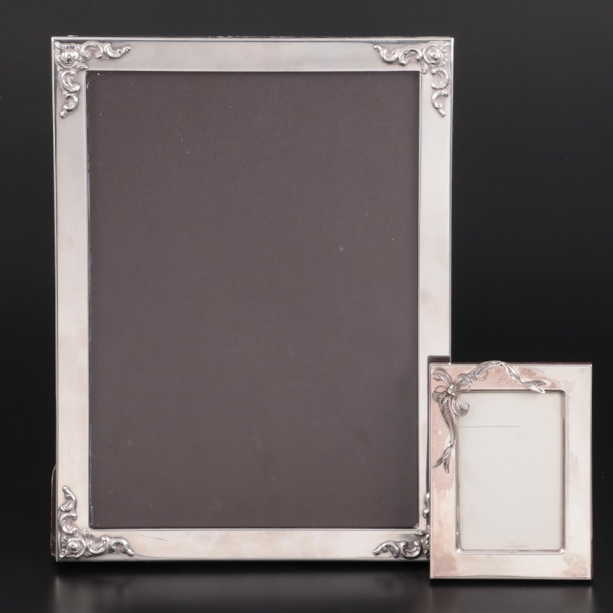 Gucci and Camusso Sterling Silver Picture Frames, Late 20th Century