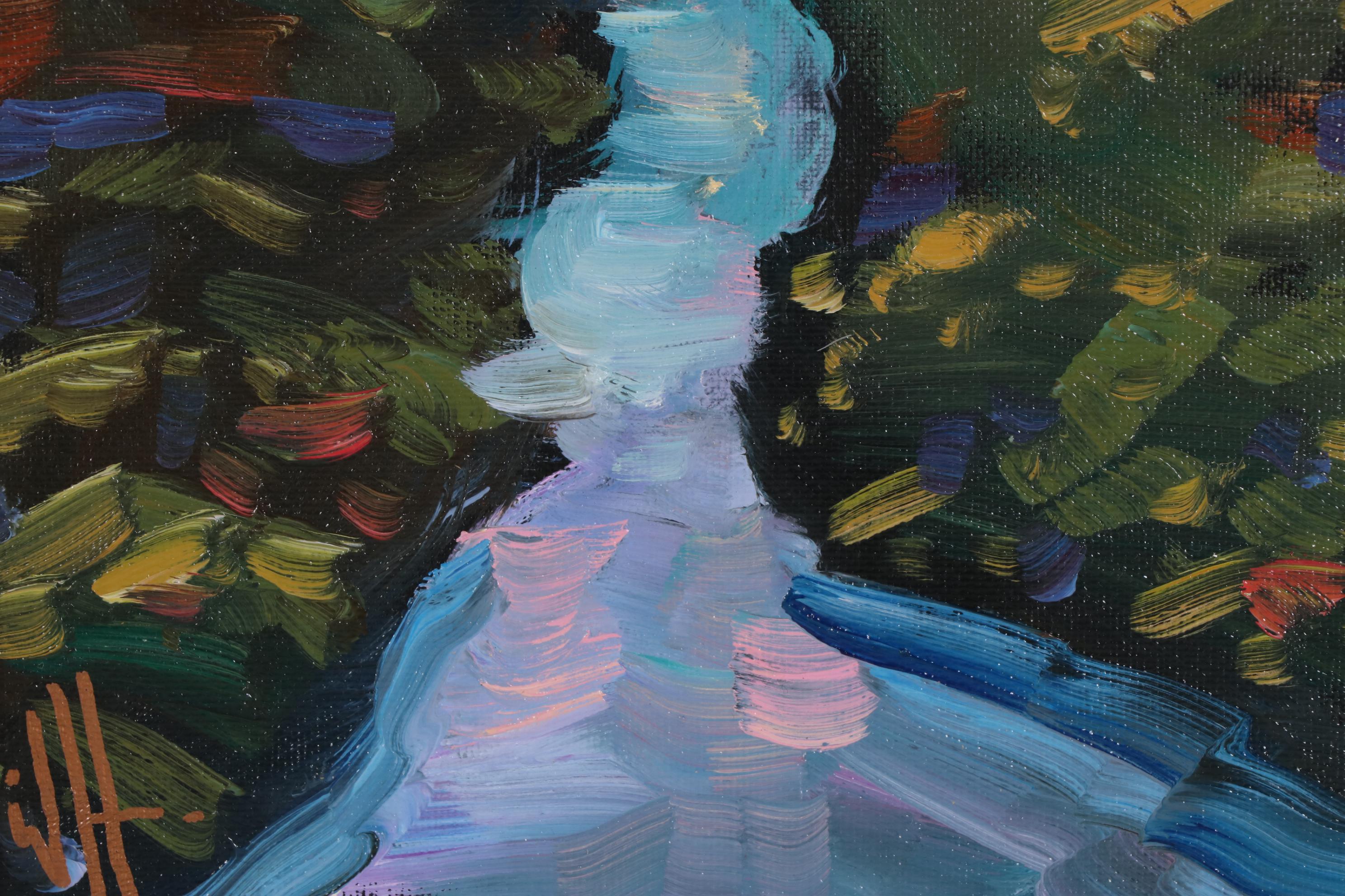 William Hawkins Oil Painting of River Landscape at Sunset, 2021