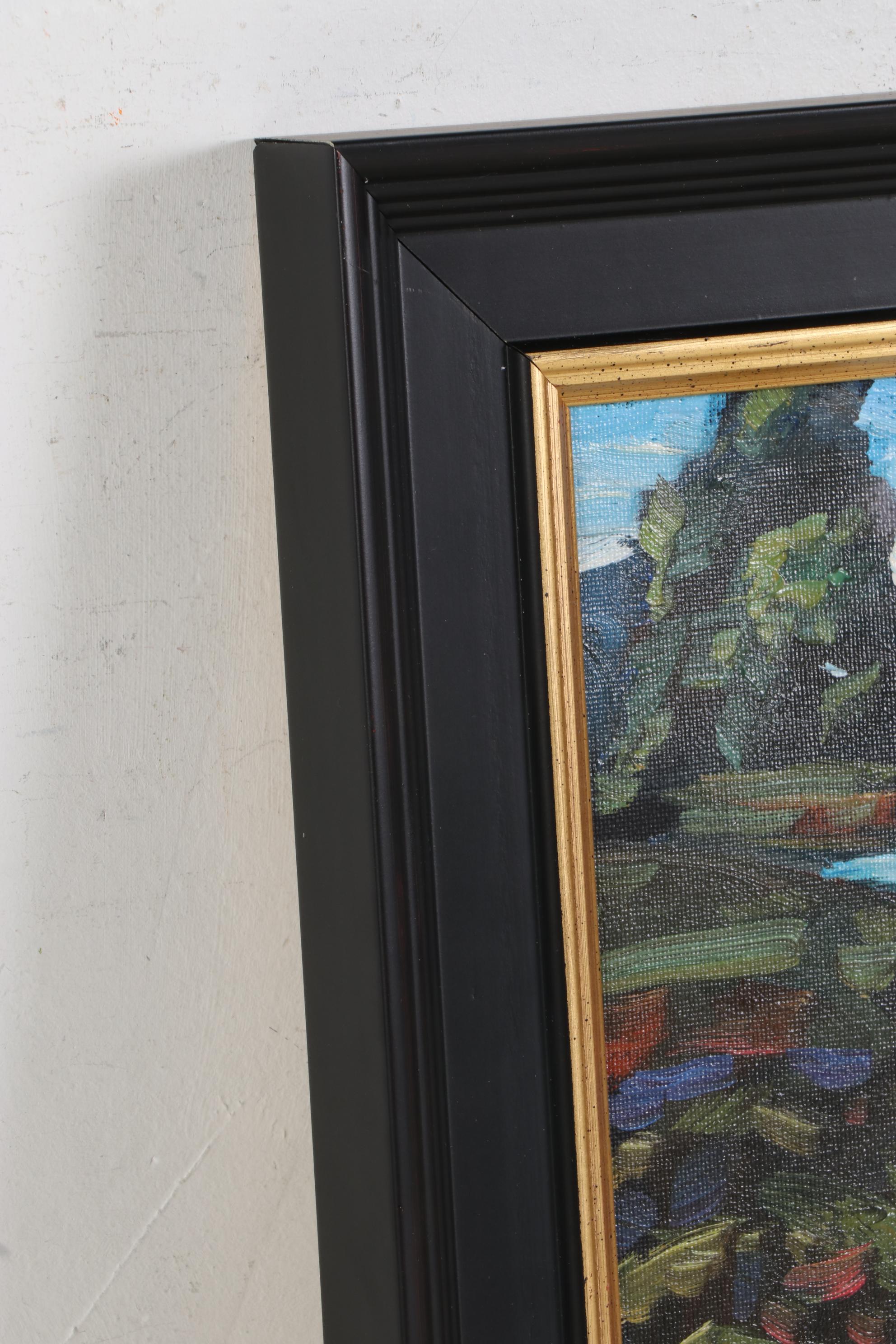 William Hawkins Oil Painting of River Landscape at Sunset, 2021