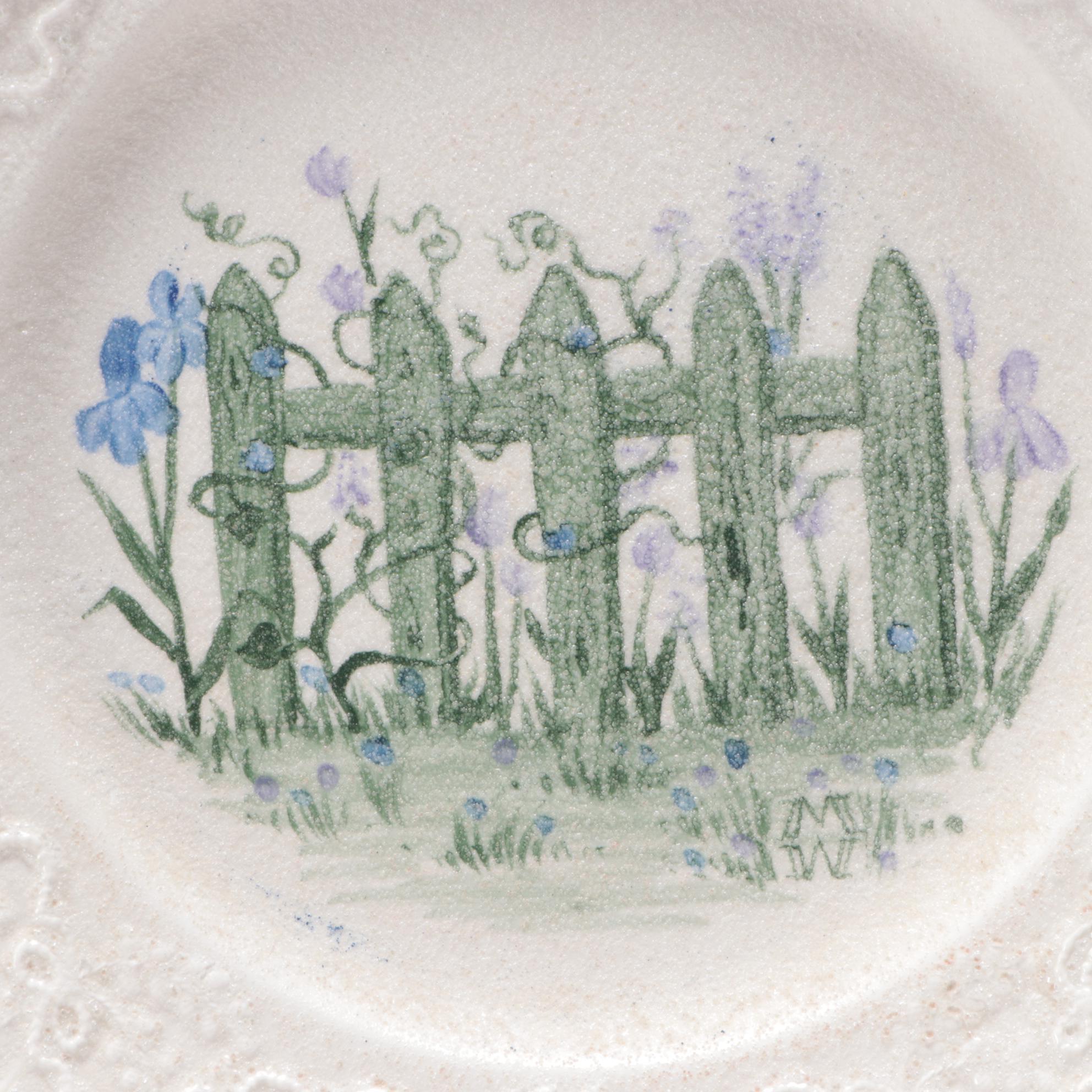 Ralph Lauren Wedgwood "Claire" Hobbyist Hand-Painted Plates, Late 20th Century