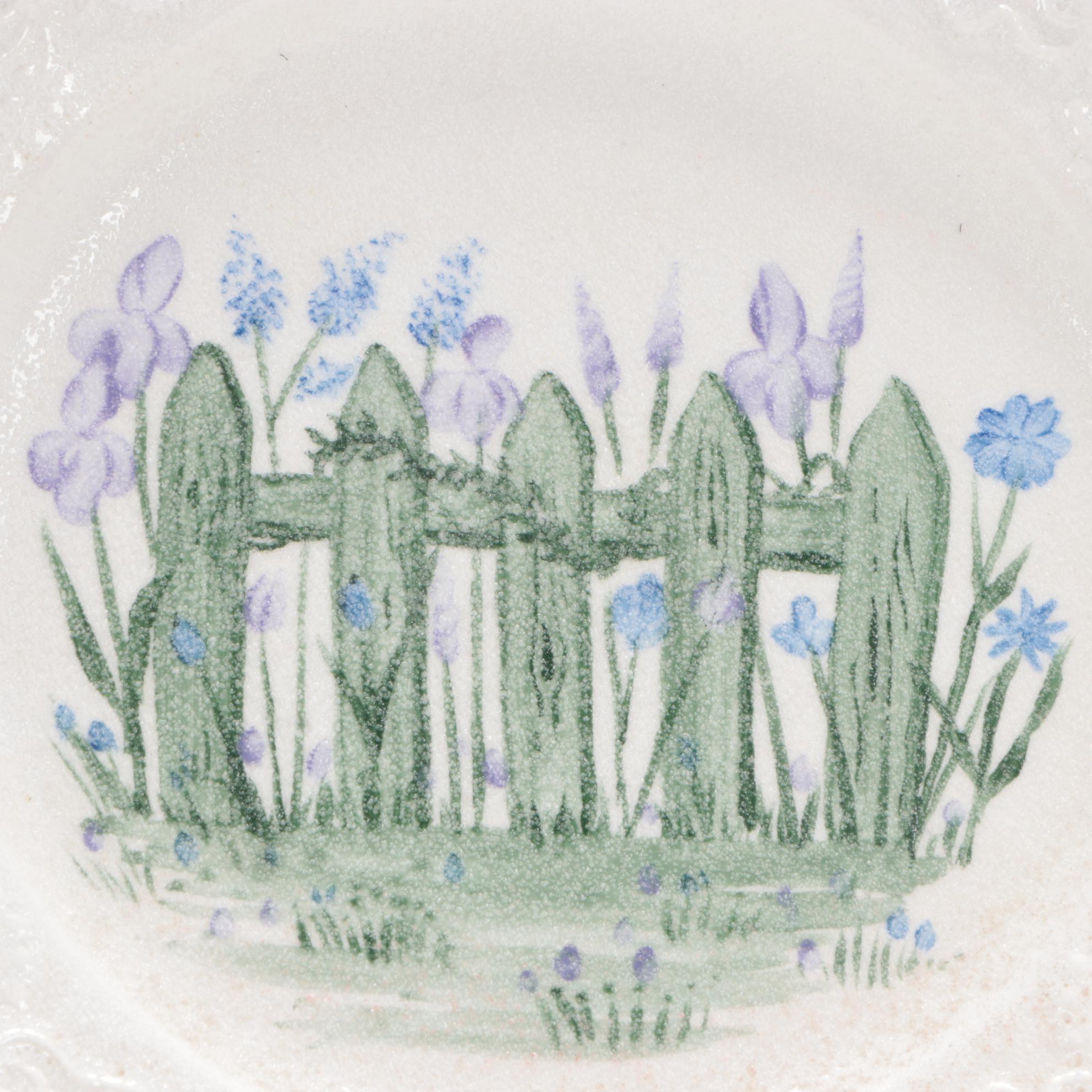 Ralph Lauren Wedgwood "Claire" Hobbyist Hand-Painted Plates, Late 20th Century