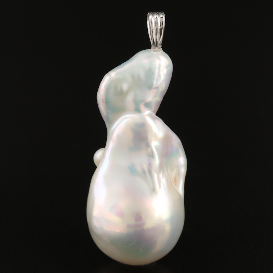 Baroque Pearl Pendant with 18K Bail