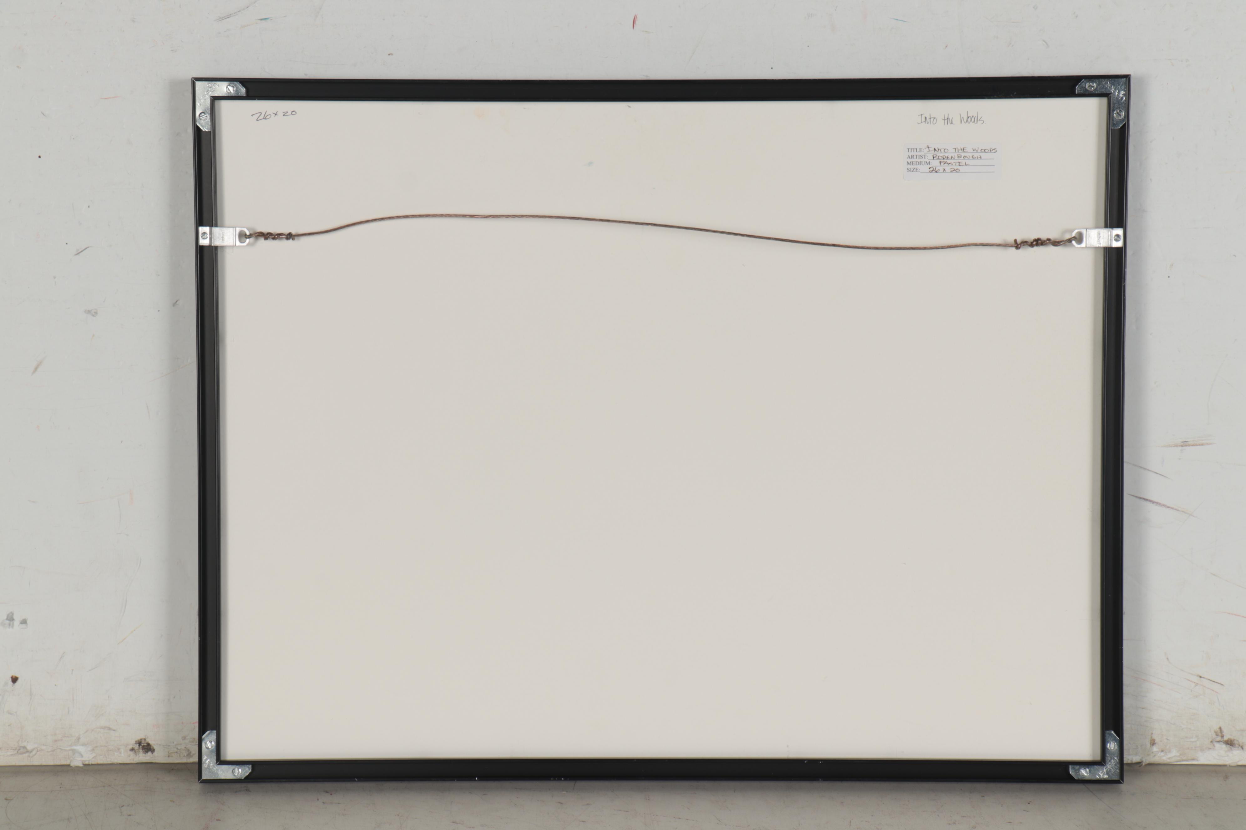 Leigh Rodenbough Pastel Drawing "Into the Woods," Late 20th Century