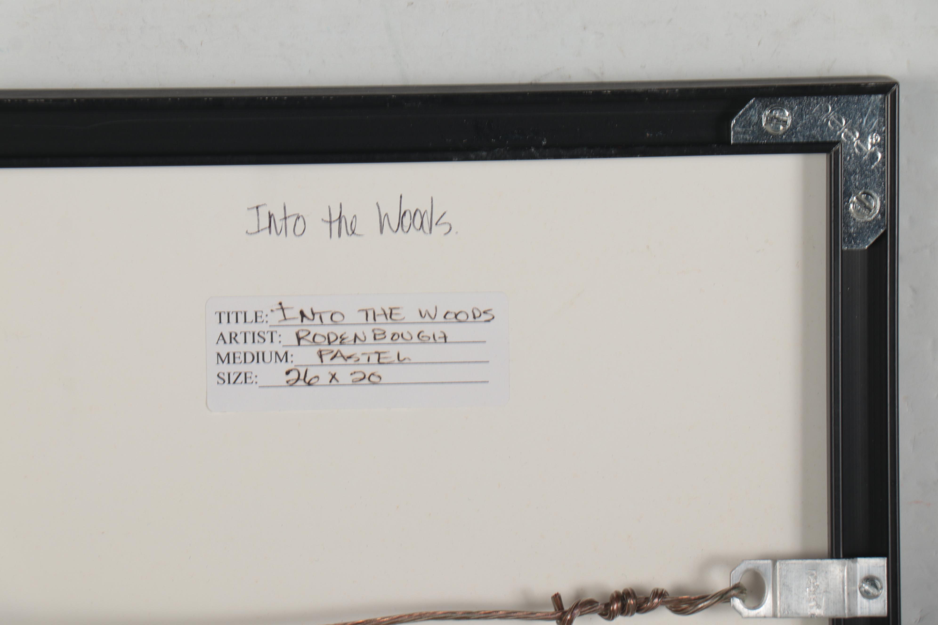 Leigh Rodenbough Pastel Drawing "Into the Woods," Late 20th Century