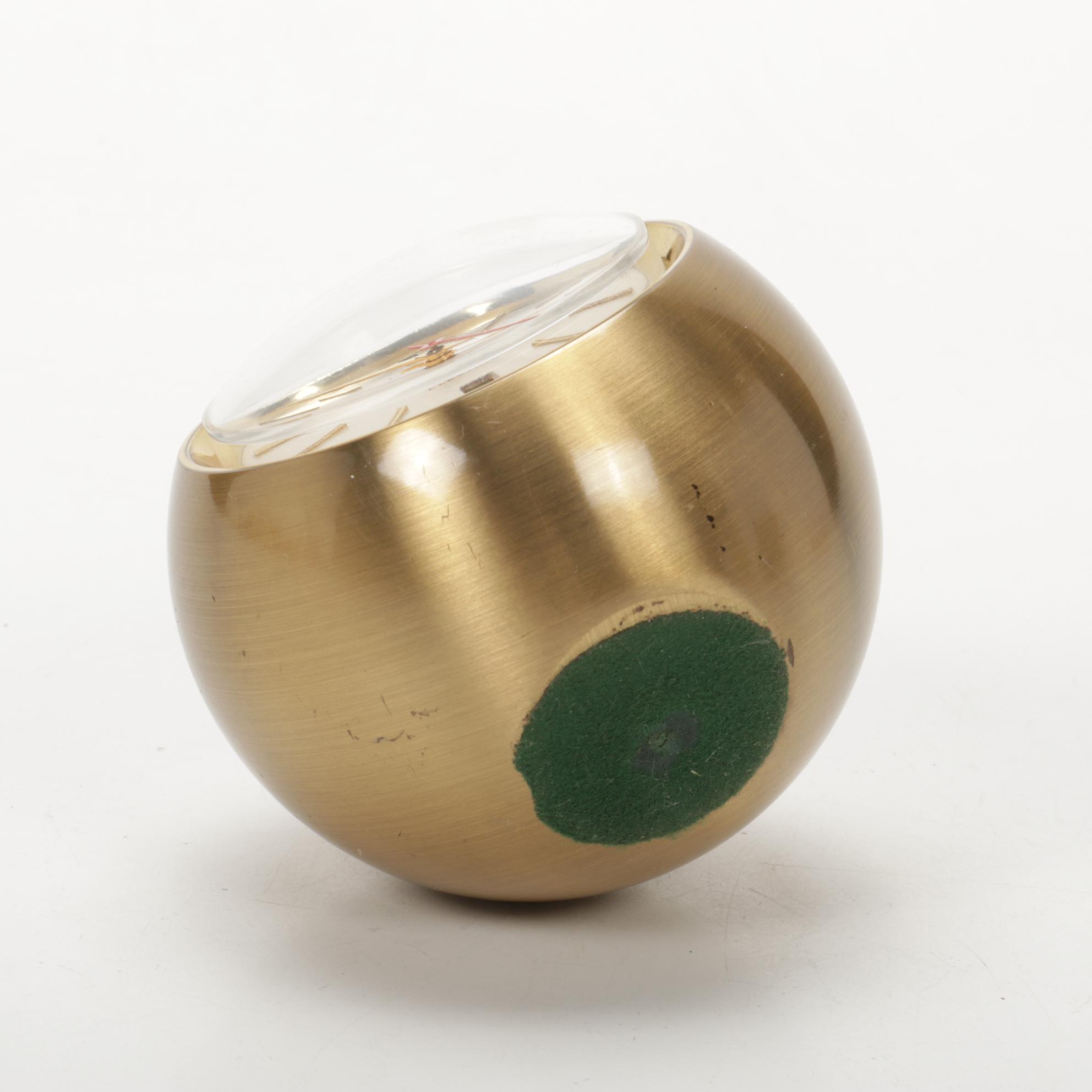 Concord and Howard Miller Brass Case Electric Desk Clocks, Mid-Late 20th Century