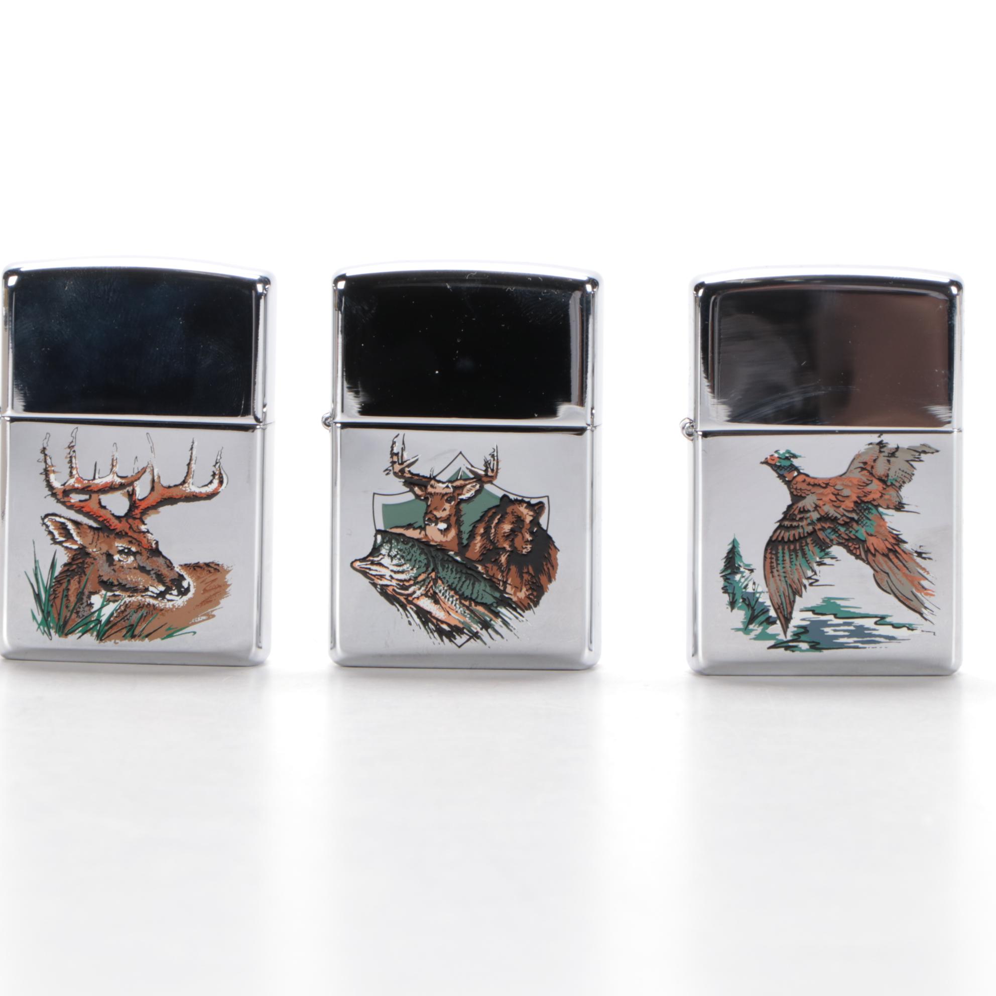 Zippo Outdoor Series Metal and Enamel Lighters in Presentation Box