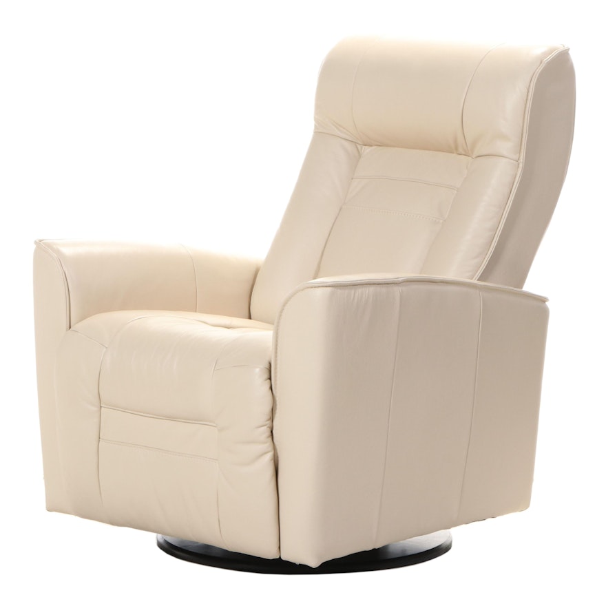 Palliser "My Comfort Glacier Bay II" Leather Swivel Rocking and Reclining Chair