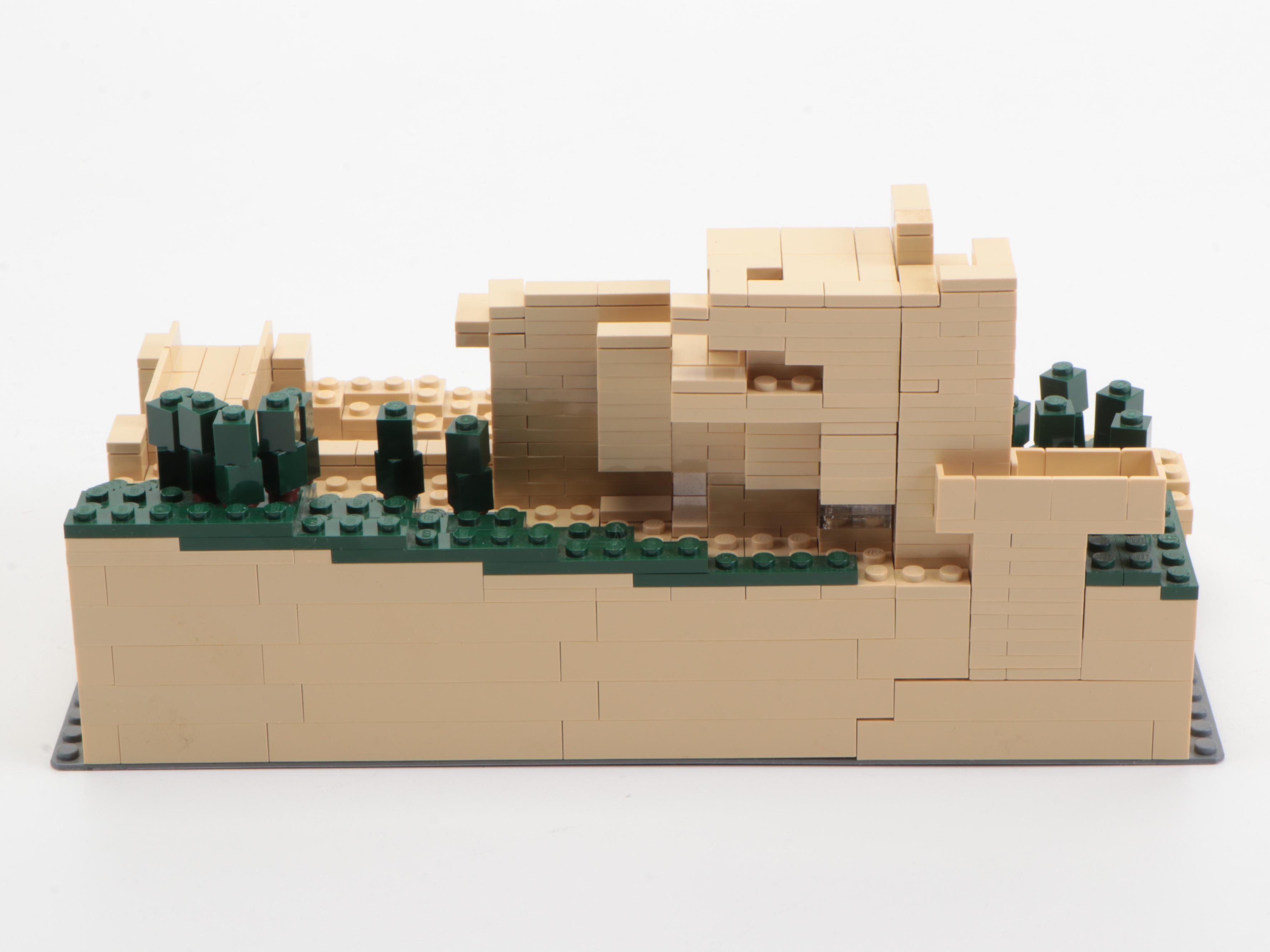 Constructed LEGO Architecture Kits Including "Fallingwater" and Others