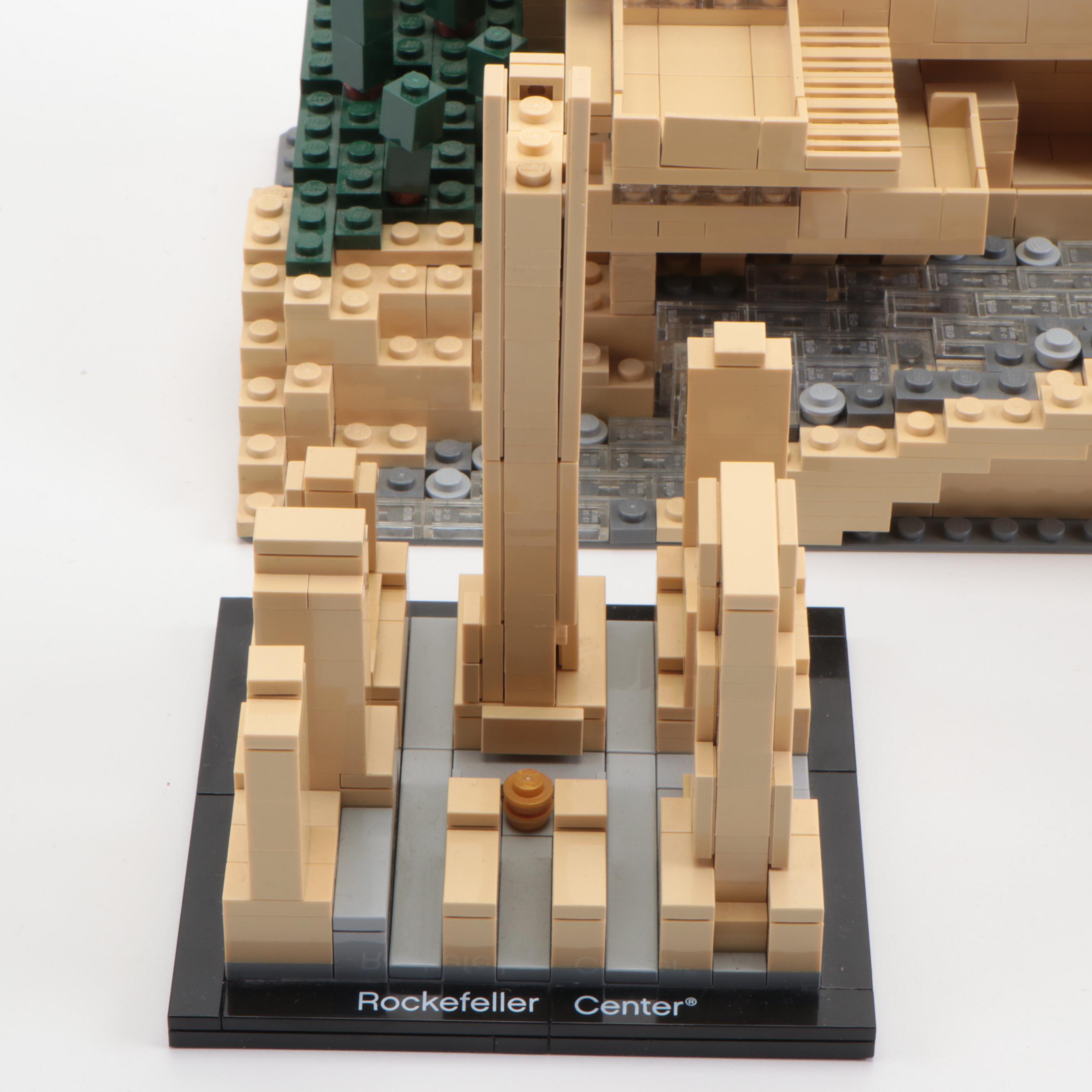 Constructed LEGO Architecture Kits Including "Fallingwater" and Others