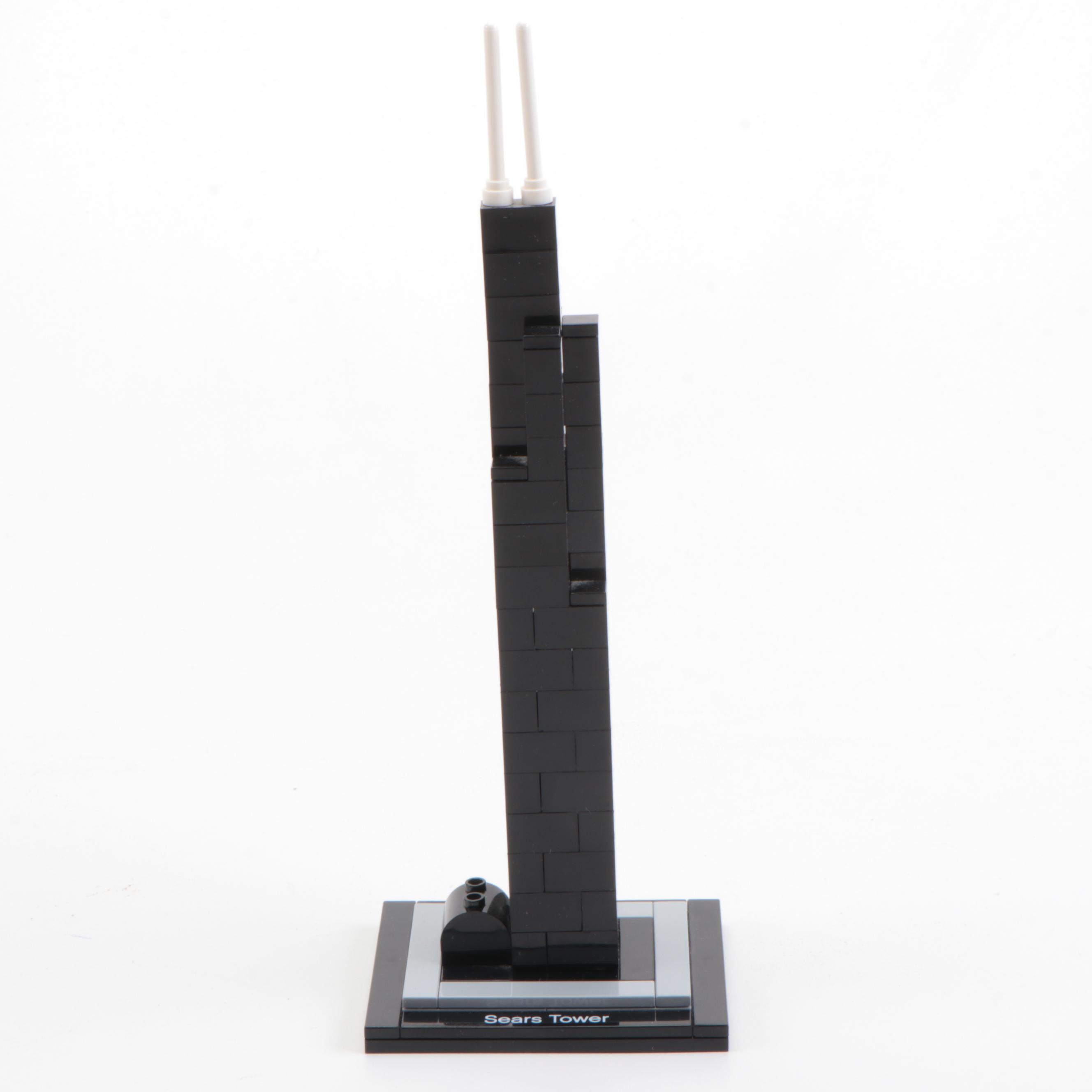 Constructed LEGO Architecture Kits Including "Fallingwater" and Others