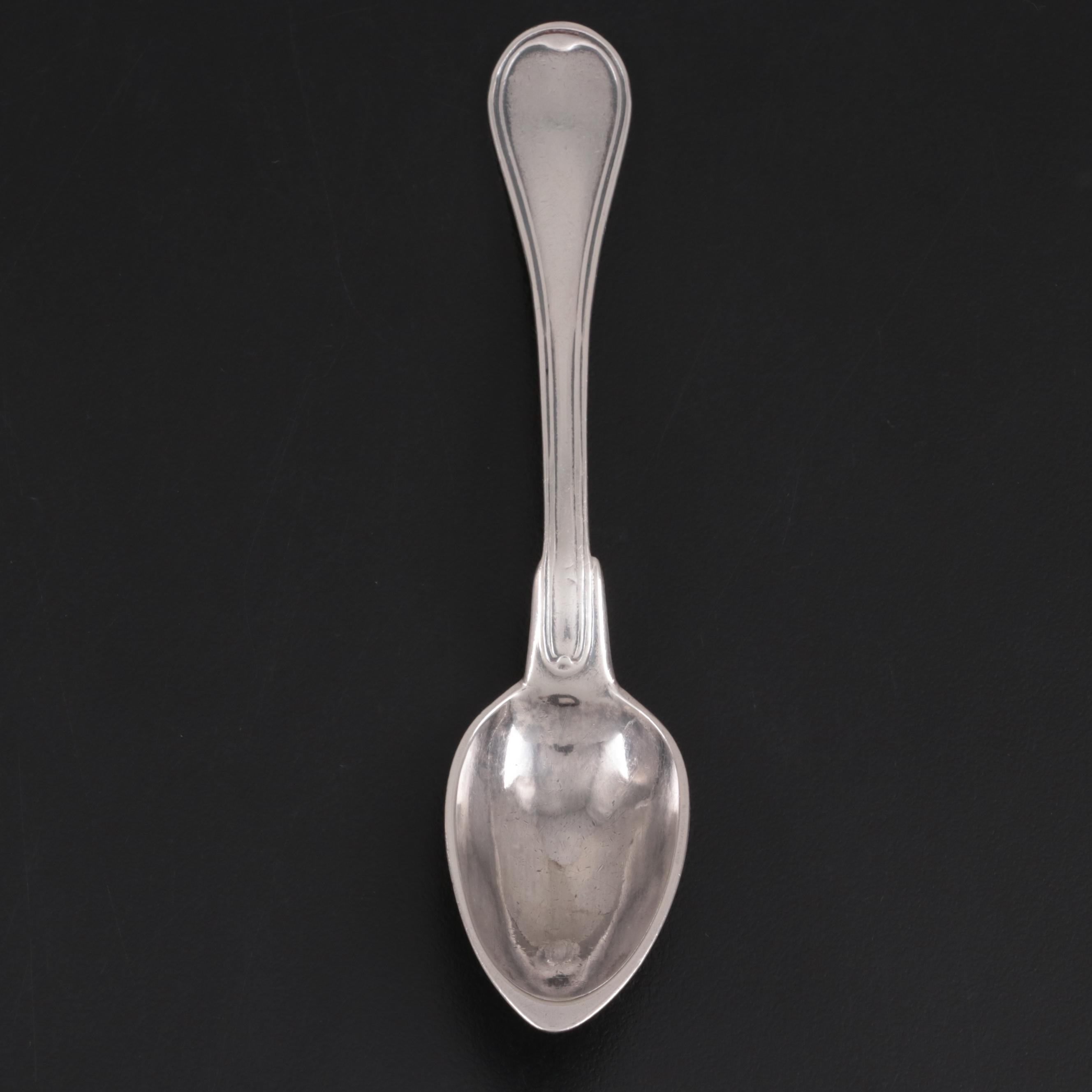 Biennais Napoleon I Sterling Silver Teaspoon Bearing Louis XVIII Armorial Mark