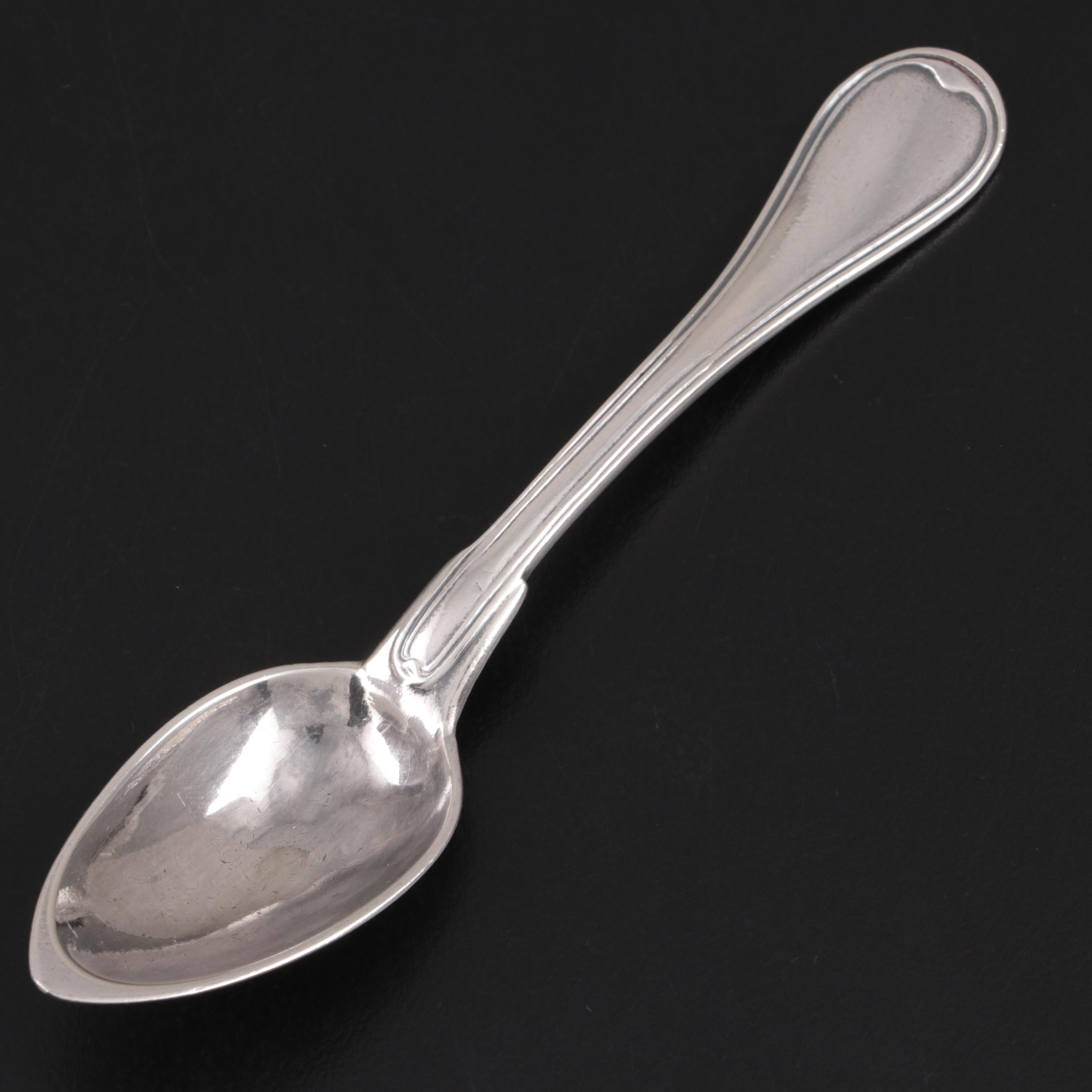 Biennais Napoleon I Sterling Silver Teaspoon Bearing Louis XVIII Armorial Mark