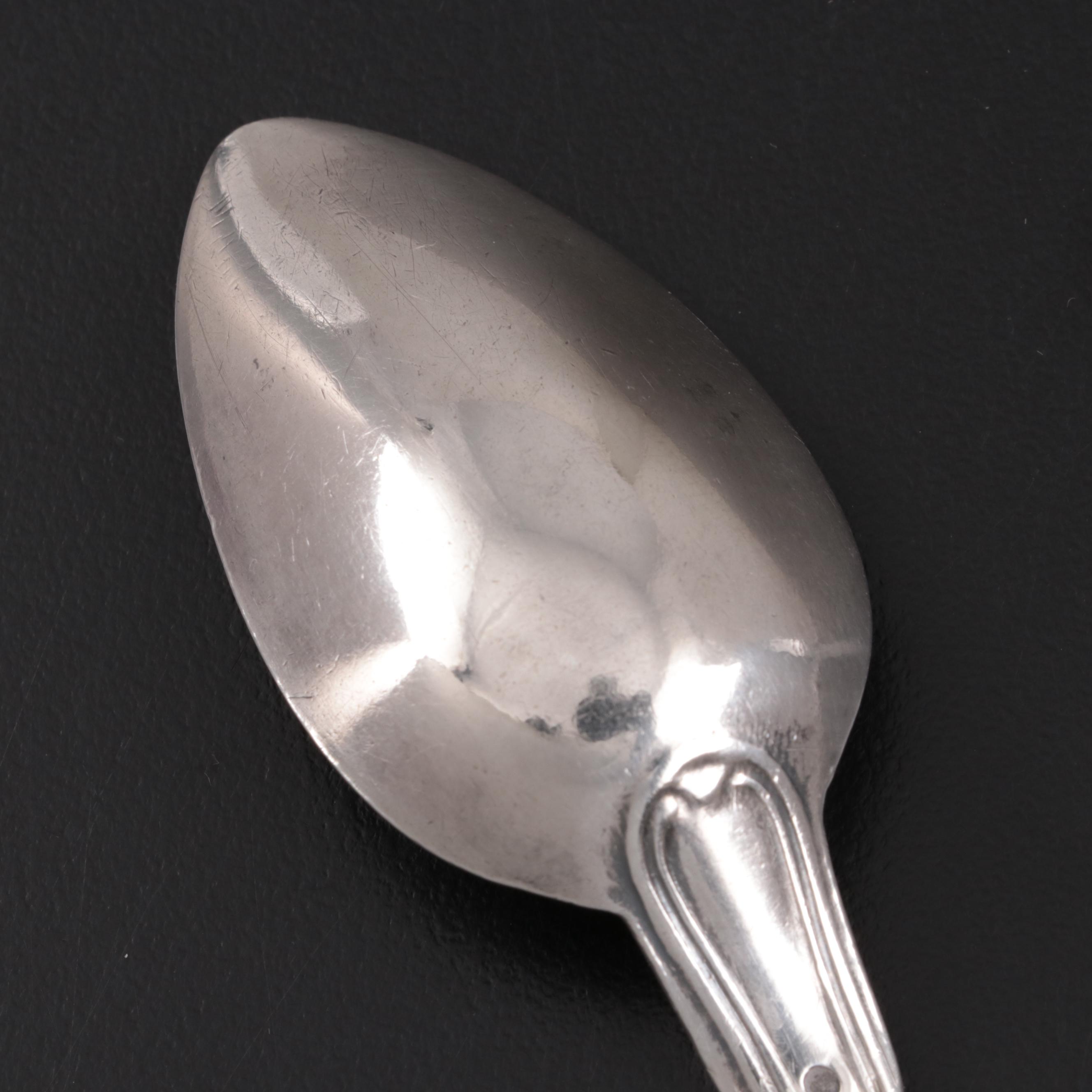 Biennais Napoleon I Sterling Silver Teaspoon Bearing Louis XVIII Armorial Mark