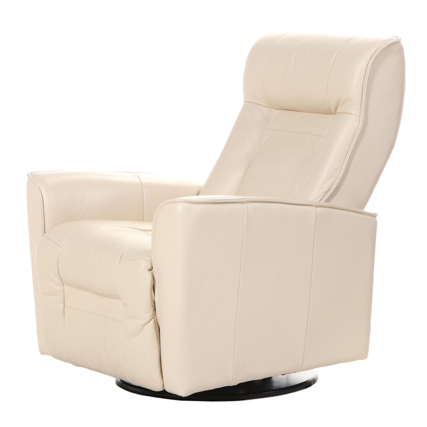 Palliser "My Comfort Glacier Bay II" Leather Swivel Rocking and Reclining Chair