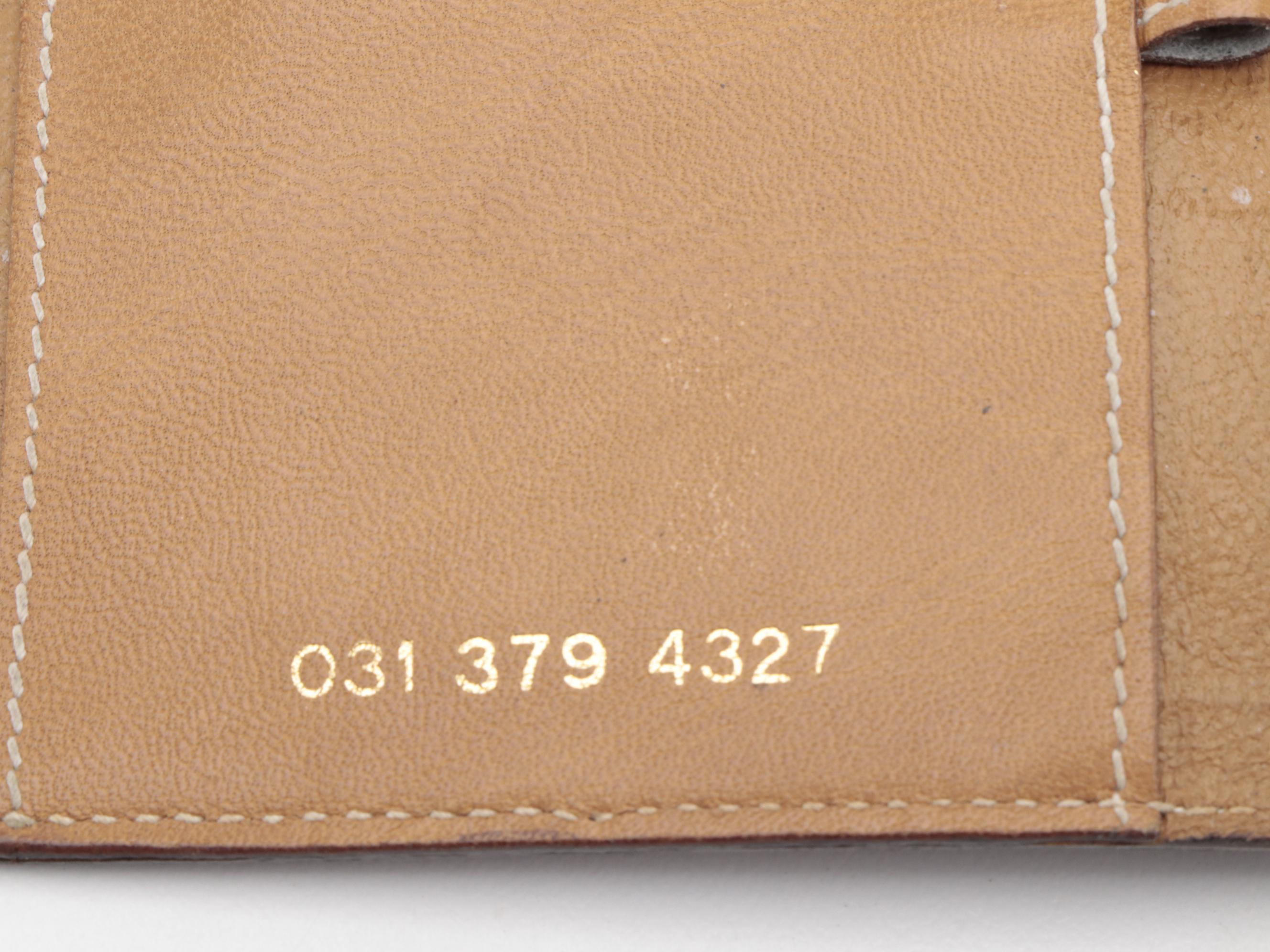 Gucci Notepad Case in Ivory Micro GG Coated Canvas with Brown Leather Trim