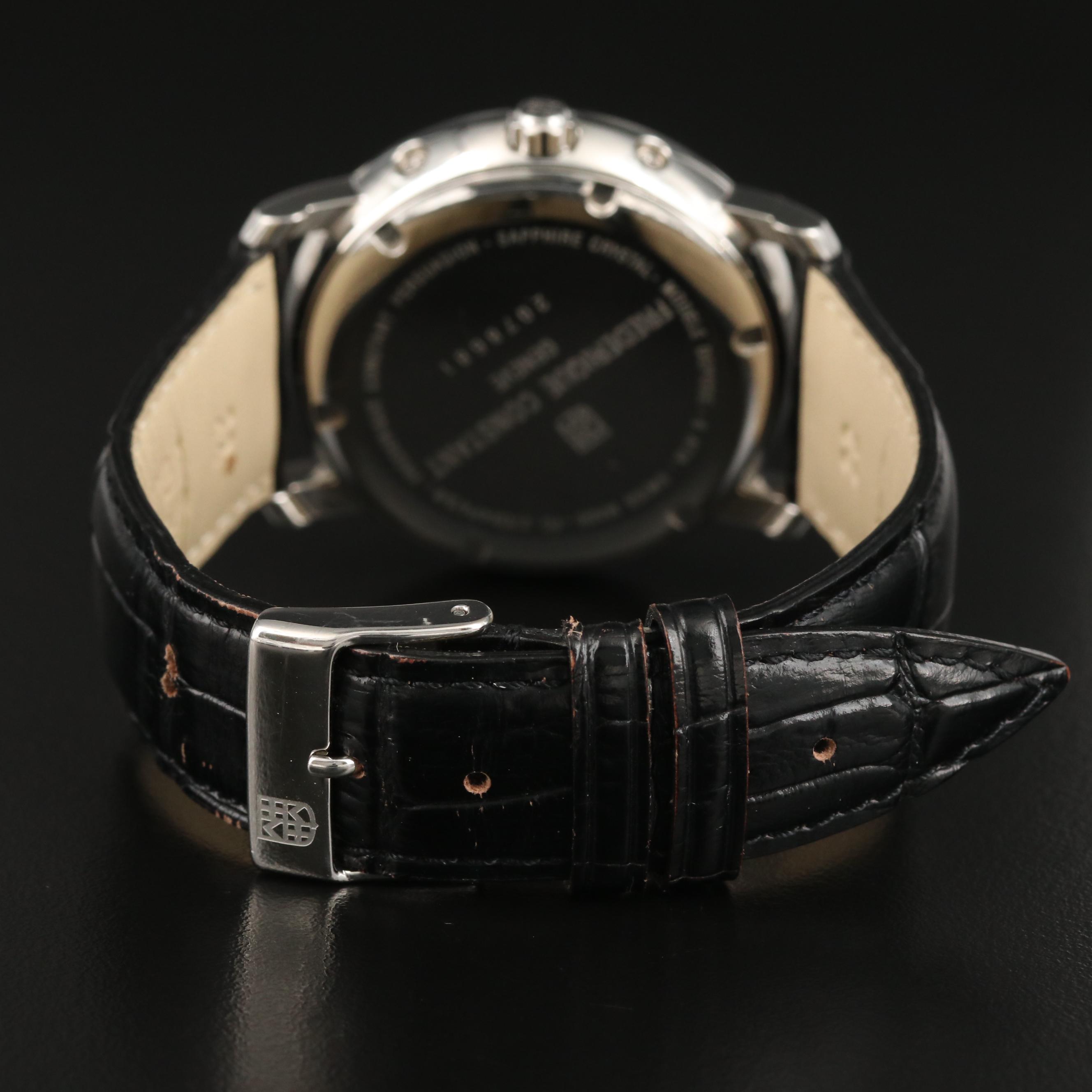 Frederique Constant Classics Business Timer Moonphase Stainless Steel Watch