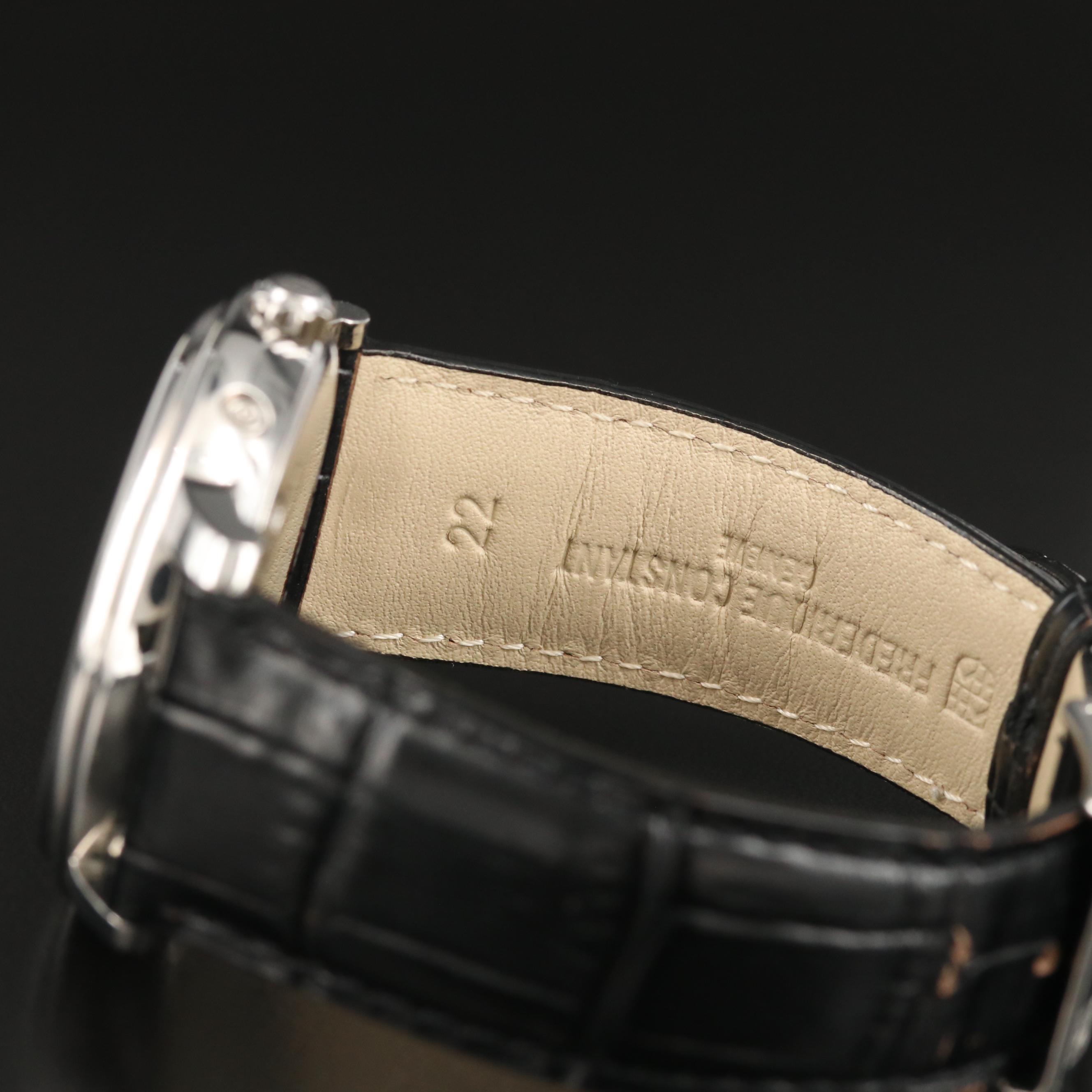 Frederique Constant Classics Business Timer Moonphase Stainless Steel Watch