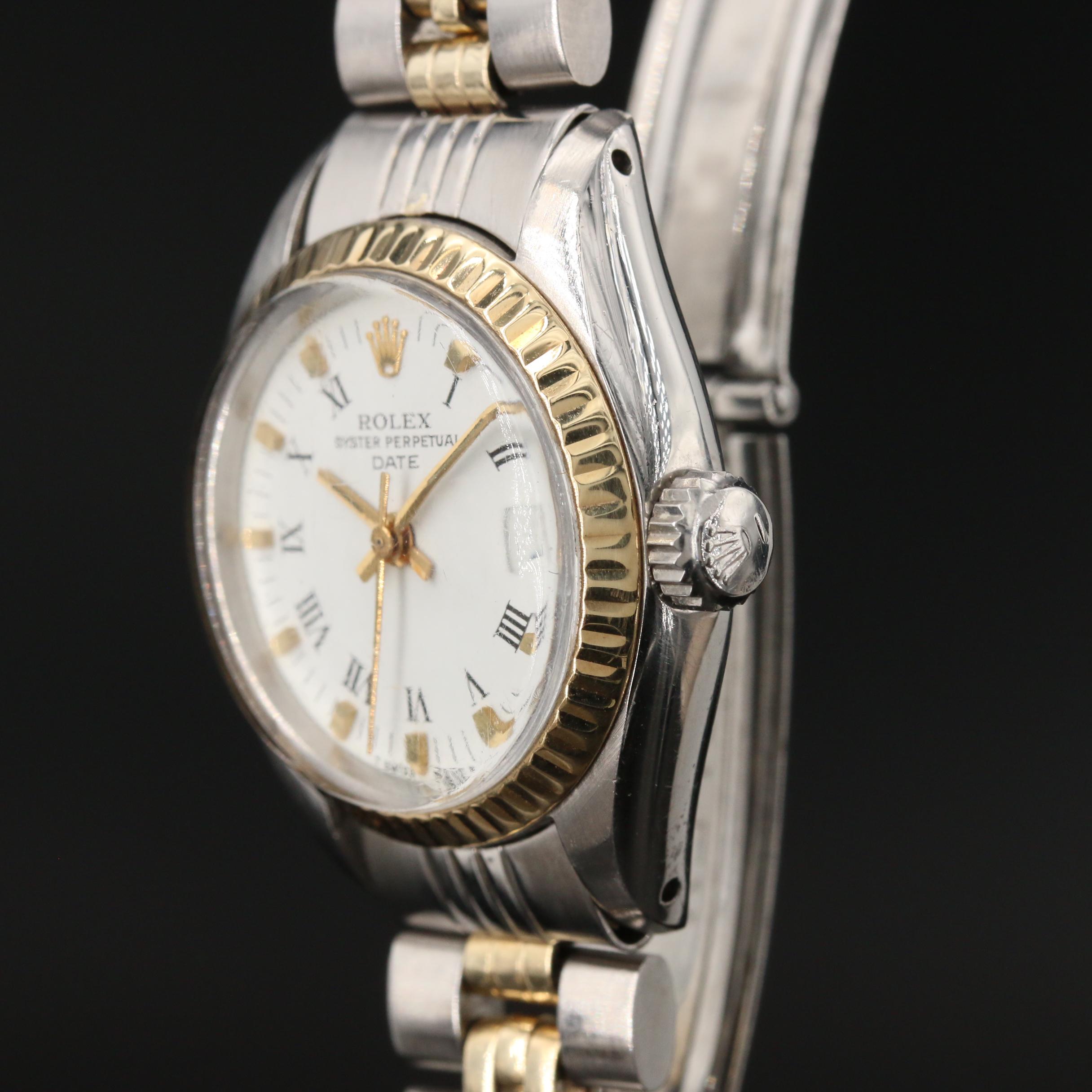 1978 Rolex "Oyster Perpetual Date" 14K Gold and Stainless Steel Watch