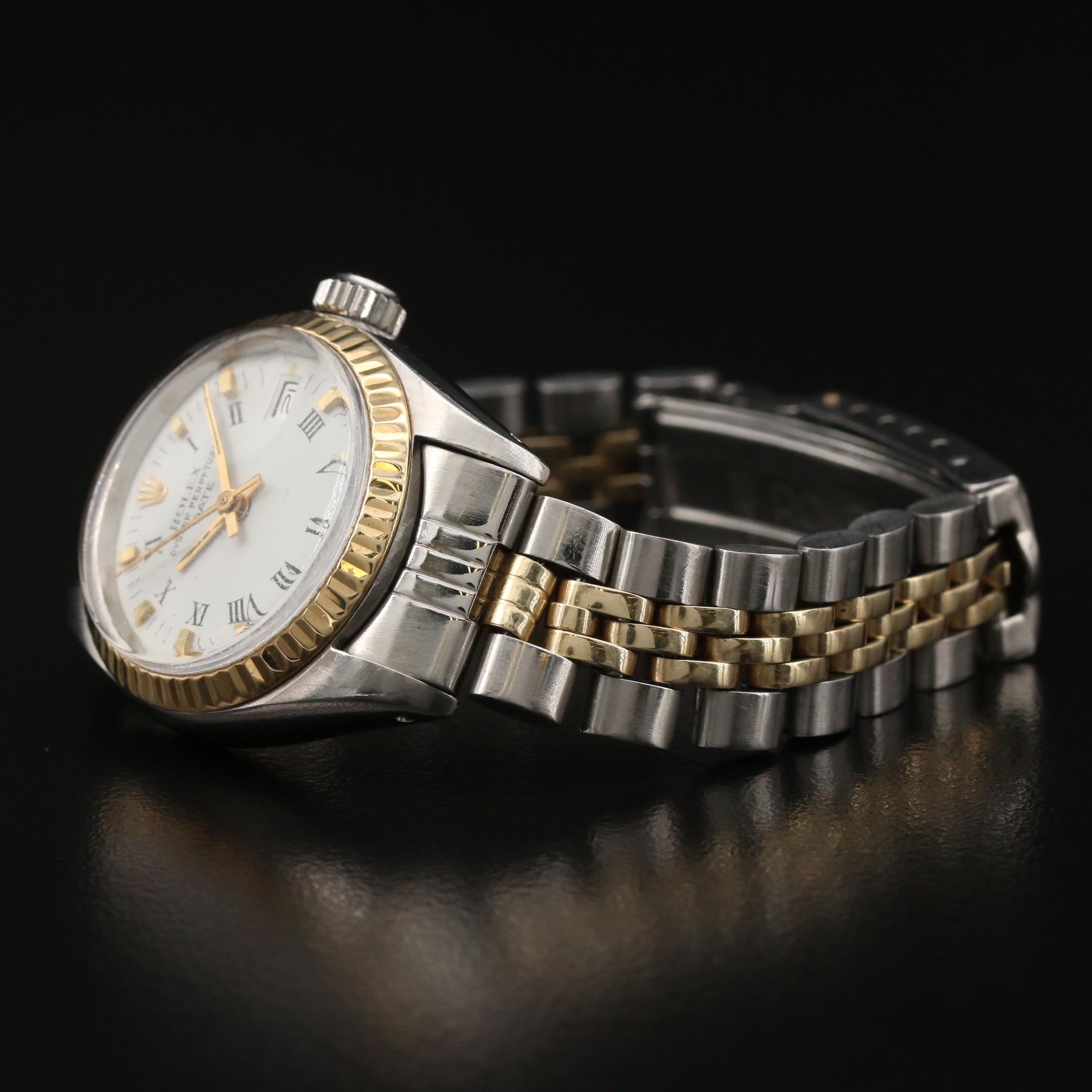 1978 Rolex "Oyster Perpetual Date" 14K Gold and Stainless Steel Watch