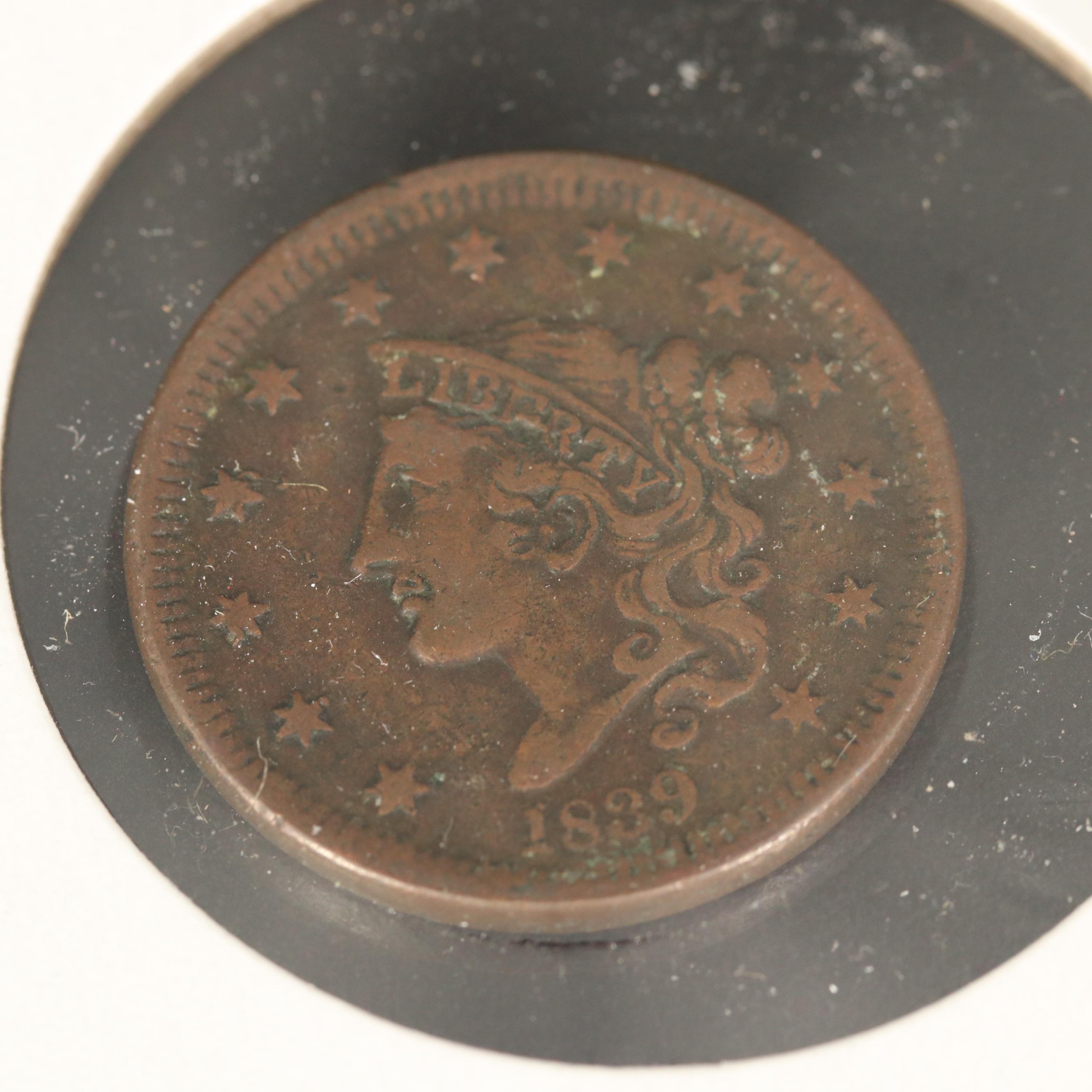 Four Different Types of U.S. Large Cents