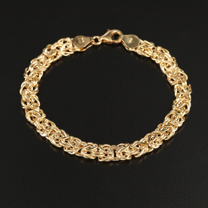 10K Byzantine Link Bracelet