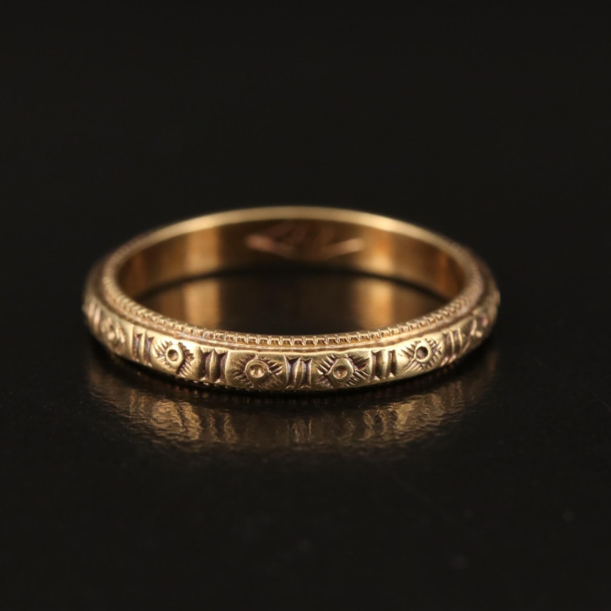 14K Patterned Band