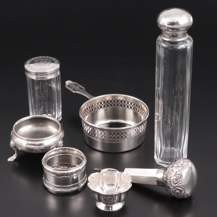 Tiffany & Co. Sterling Ramekin Holder with Other Sterling Table Accessories