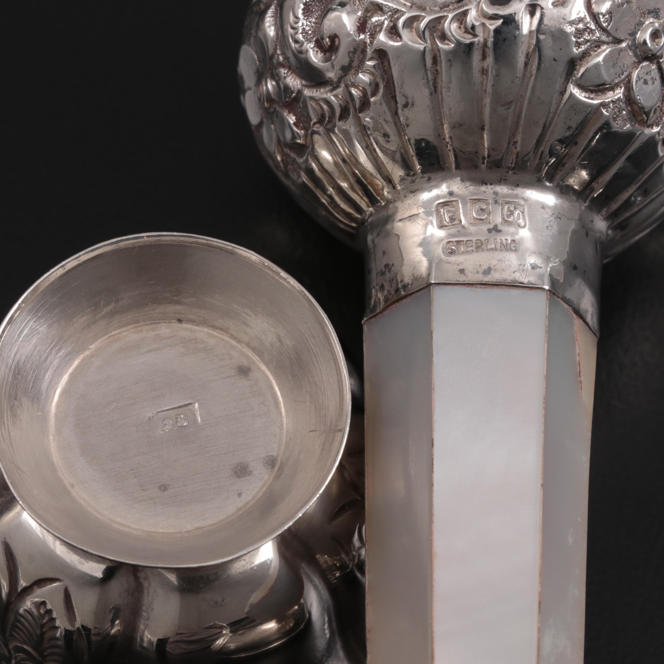 Tiffany & Co. Sterling Ramekin Holder with Other Sterling Table Accessories