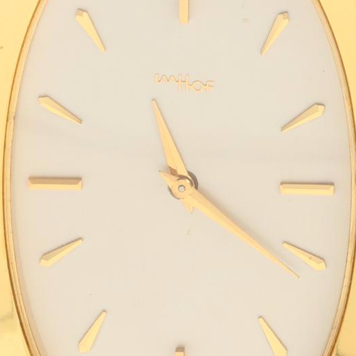 Imhof Brass 8 Day 15 Jewel Desk Clock, Mid 20th Century