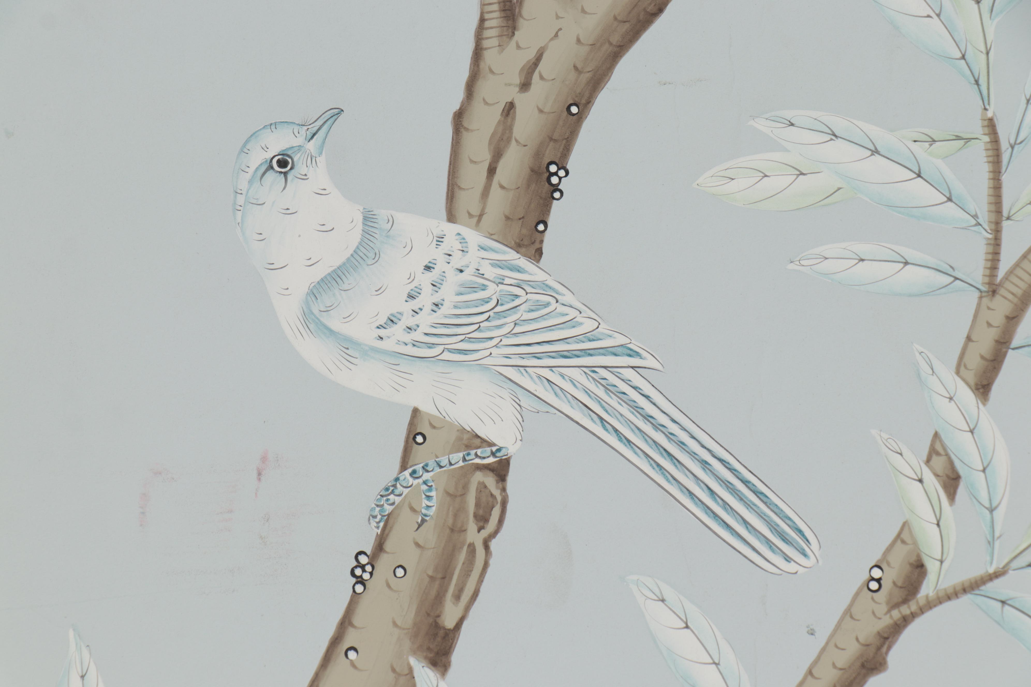 Gracie Studios "Spring Meadow "Hand-Painted Wallpaper Panel