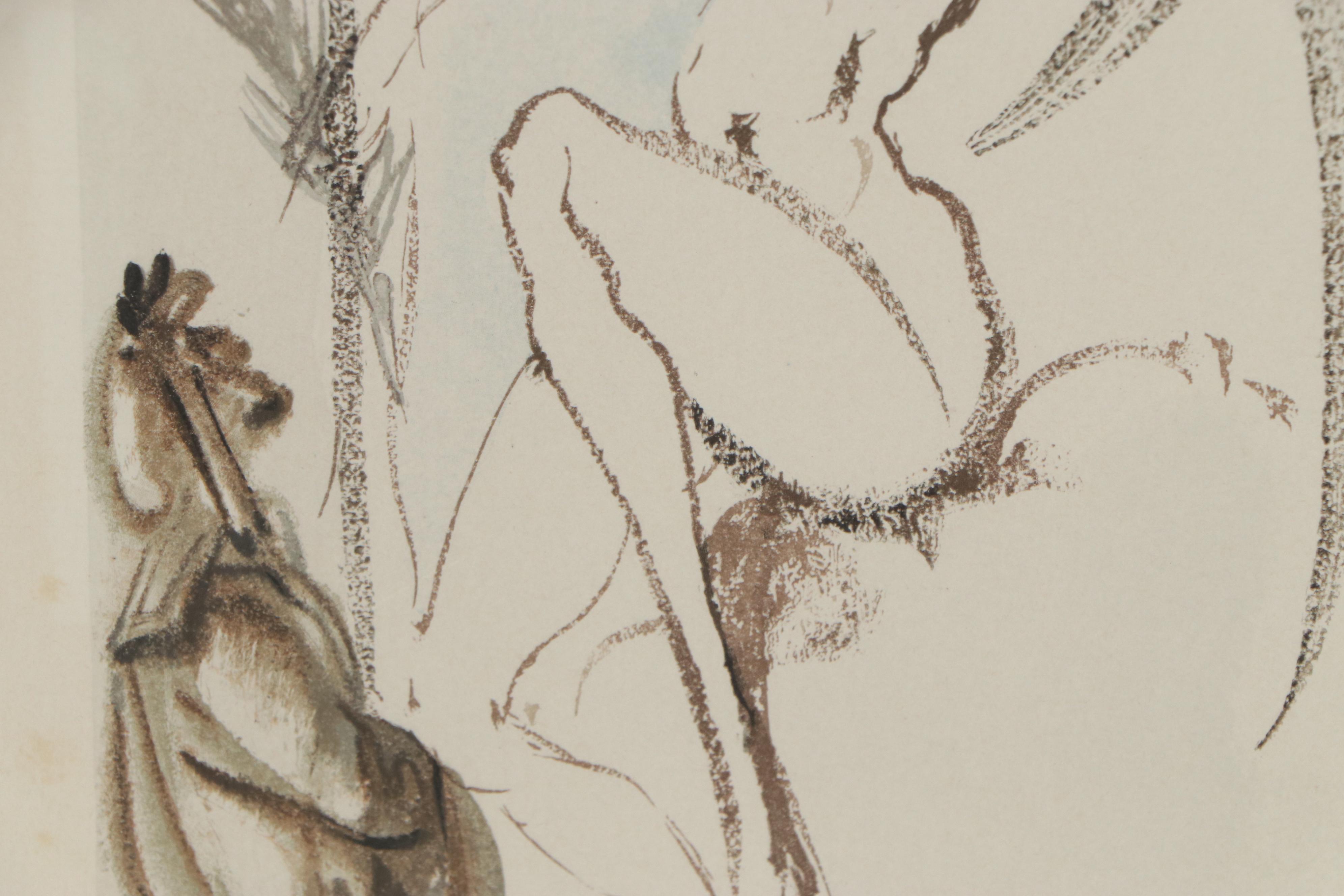 Salvador Dalí Wood Engraving "L'archange Gabriel"